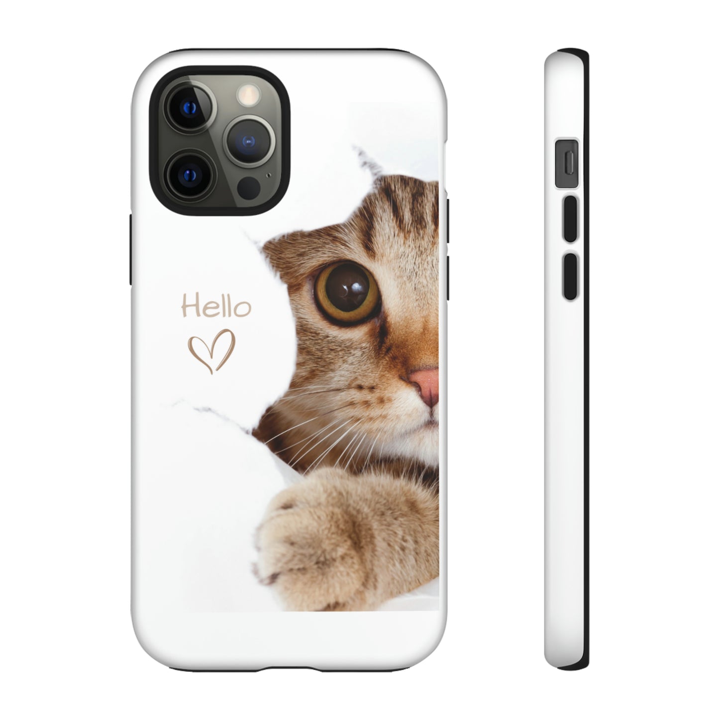 Hey Kitty with white background: 46-Tough Case iPhone series 15 14 13 12 11 X XR XS 8: Google series 7 6 5: Samsung series S23 S22 S21 S20 S10