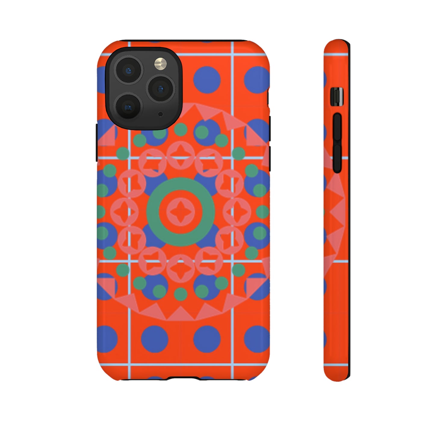 Orange Crush Camouflage with Black background: 46-Tough Case iPhone series 15 14 13 12 11 X XR XS 8: Google series 7 6 5: Samsung series S23 S22 S21 S20 S10