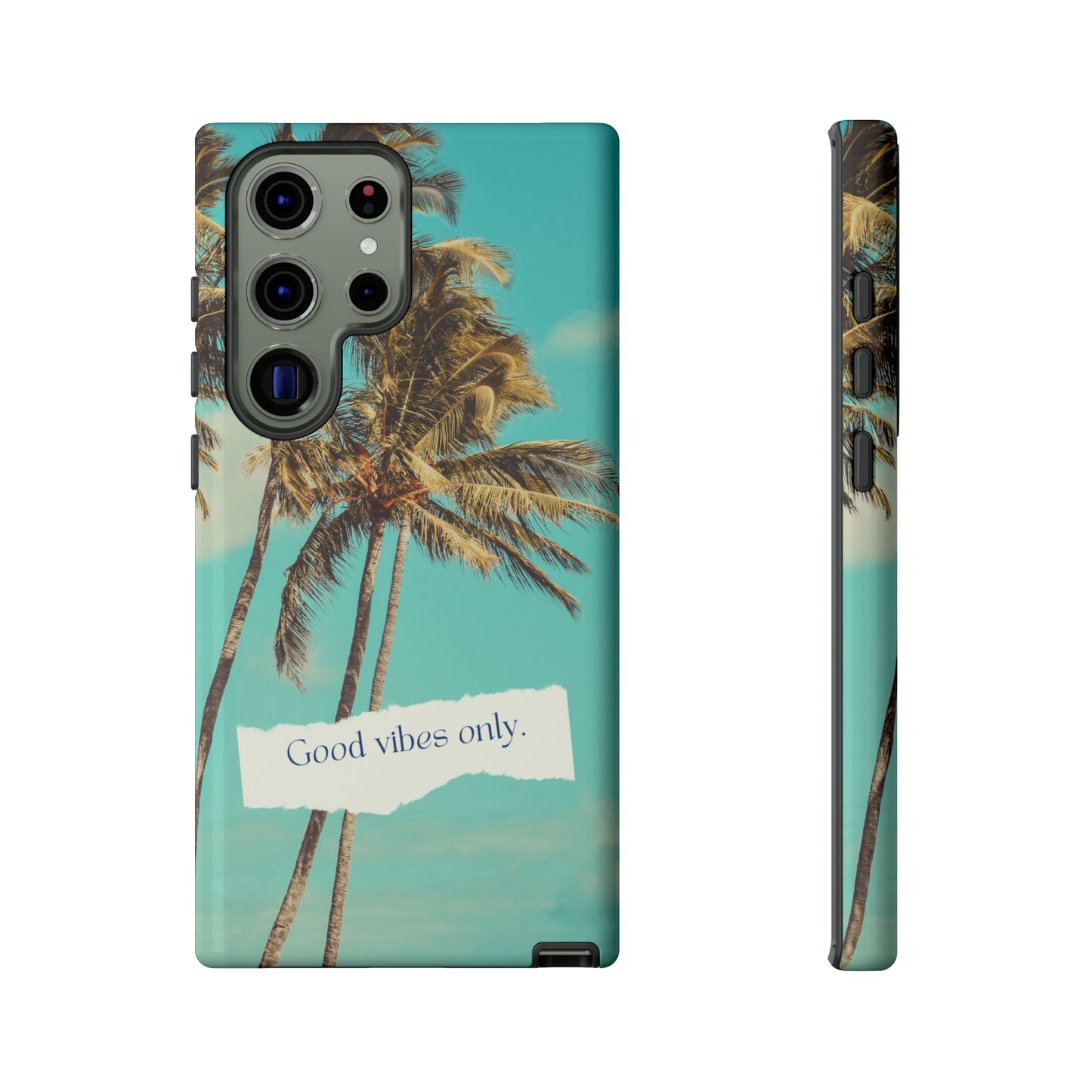 Palm Blue with Turquoise background : 46-Tough Case iPhone series 15 14 13 12 11 X XR XS 8: Google series 7 6 5: Samsung series S23 S22 S21 S20 S10