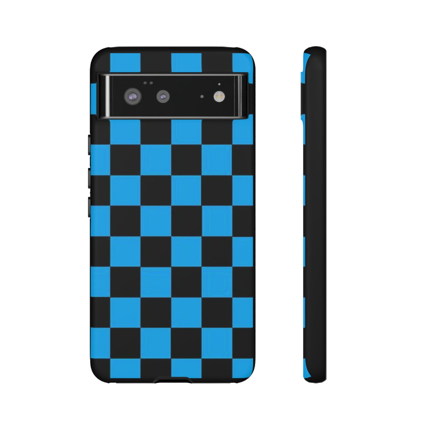 Blue and Black Checkers: 46-Tough Case iPhone series 15 14 13 12 11 X XR XS 8: Google series 7 6 5: Samsung series S23 S22 S21 S20 S10