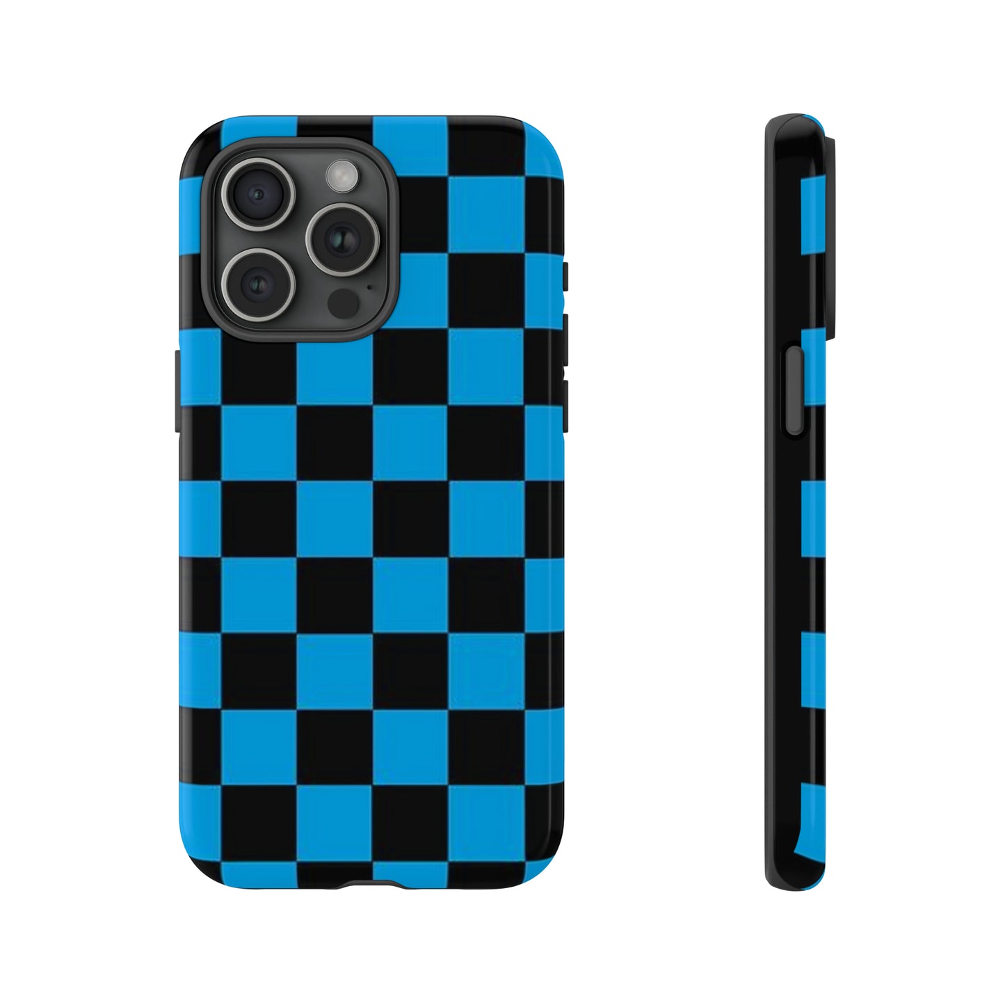 Blue and Black Checkers: 46-Tough Case iPhone series 15 14 13 12 11 X XR XS 8: Google series 7 6 5: Samsung series S23 S22 S21 S20 S10