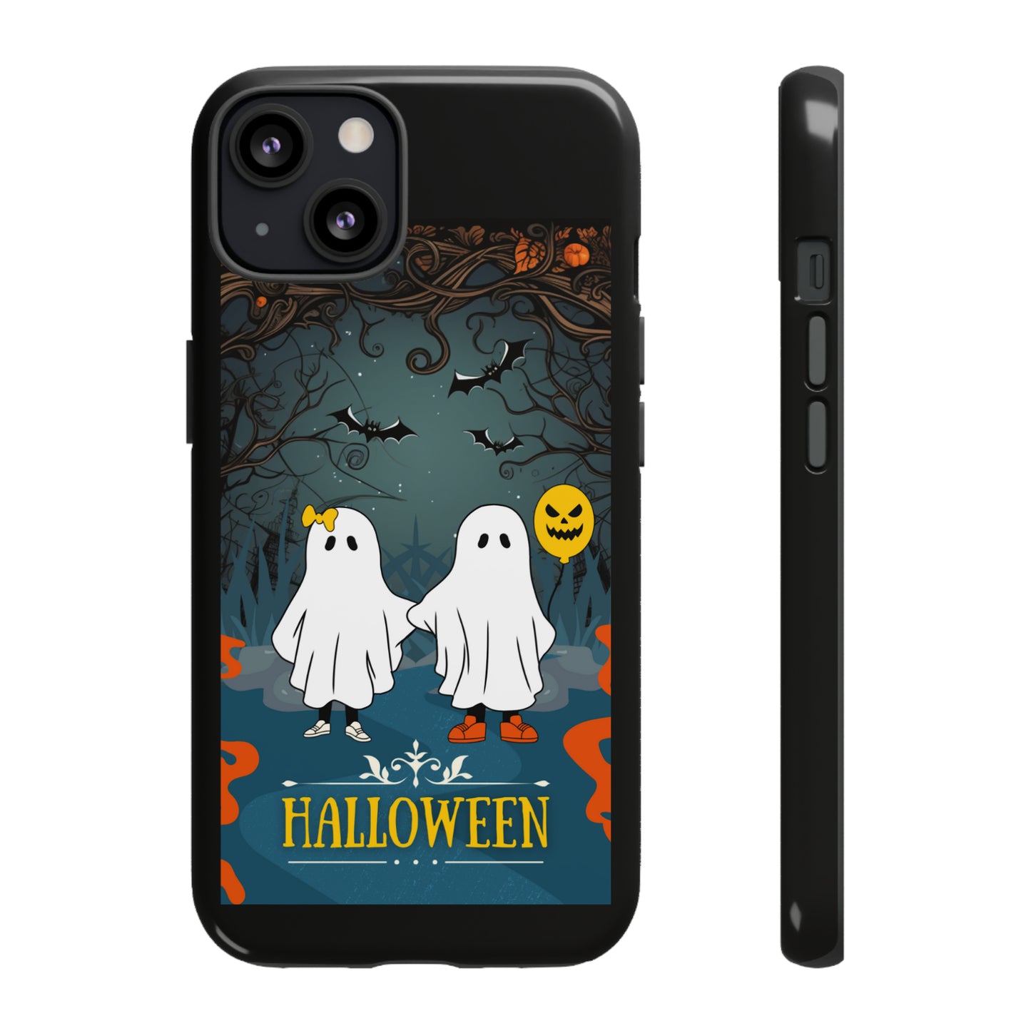 Ghosty with Black background: 46-Tough Case iPhone series 15 14 13 12 11 X XR XS 8: Google series 7 6 5: Samsung series S23 S22 S21 S20 S10