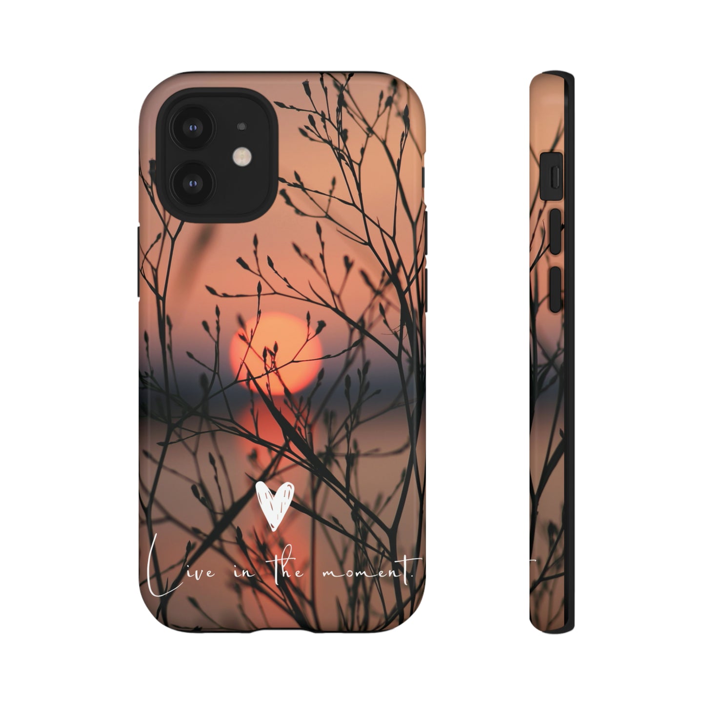 VIVID SUNSET FLORAL DESIGN with black background: 46-Tough Case iPhone series 15 14 13 12 11 X XR XS 8: Google series 7 6 5: Samsung series S23 S22 S21 S20 S10