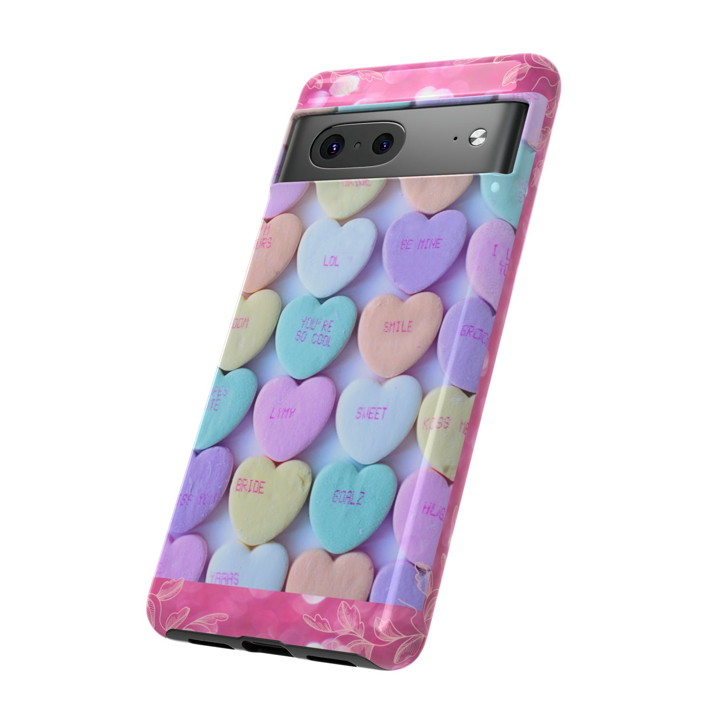 Candy Hearts: 46-Tough Case iPhone series 15 14 13 12 11 X XR XS 8: Google series 7 6 5: Samsung series S23 S22 S21 S20 S10