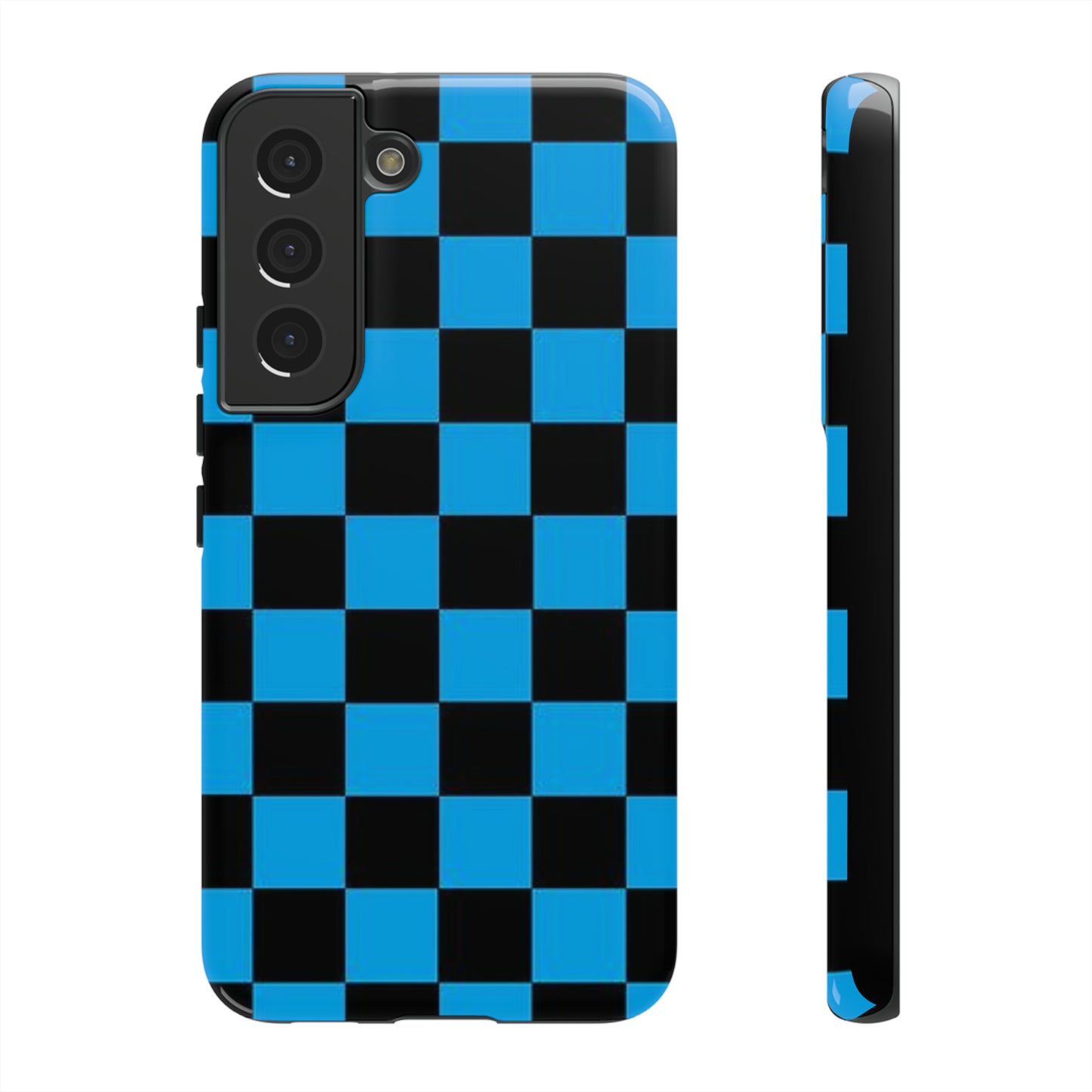 Blue and Black Checkers: 46-Tough Case iPhone series 15 14 13 12 11 X XR XS 8: Google series 7 6 5: Samsung series S23 S22 S21 S20 S10