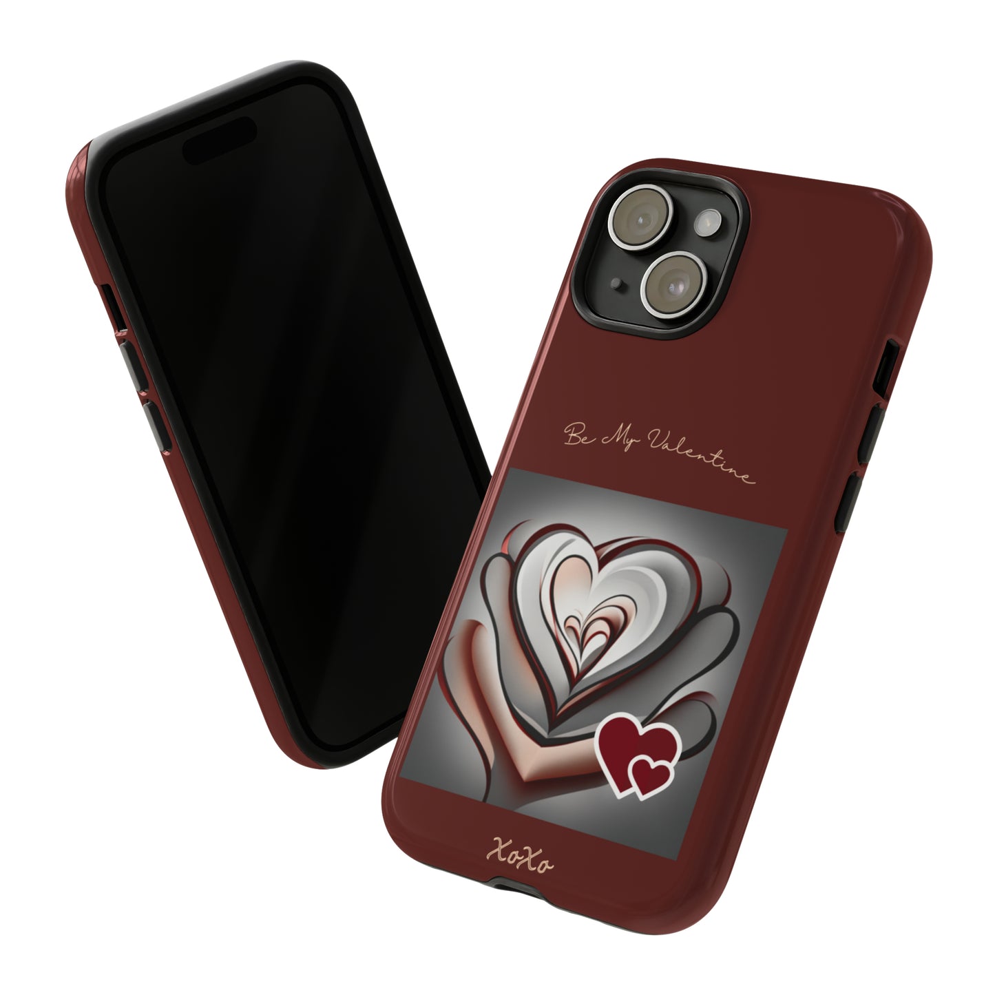 Valentine Triple Heart: 46-Tough Case iPhone series 15 14 13 12 11 X XR XS 8: Google series 7 6 5: Samsung series S23 S22 S21 S20 S10