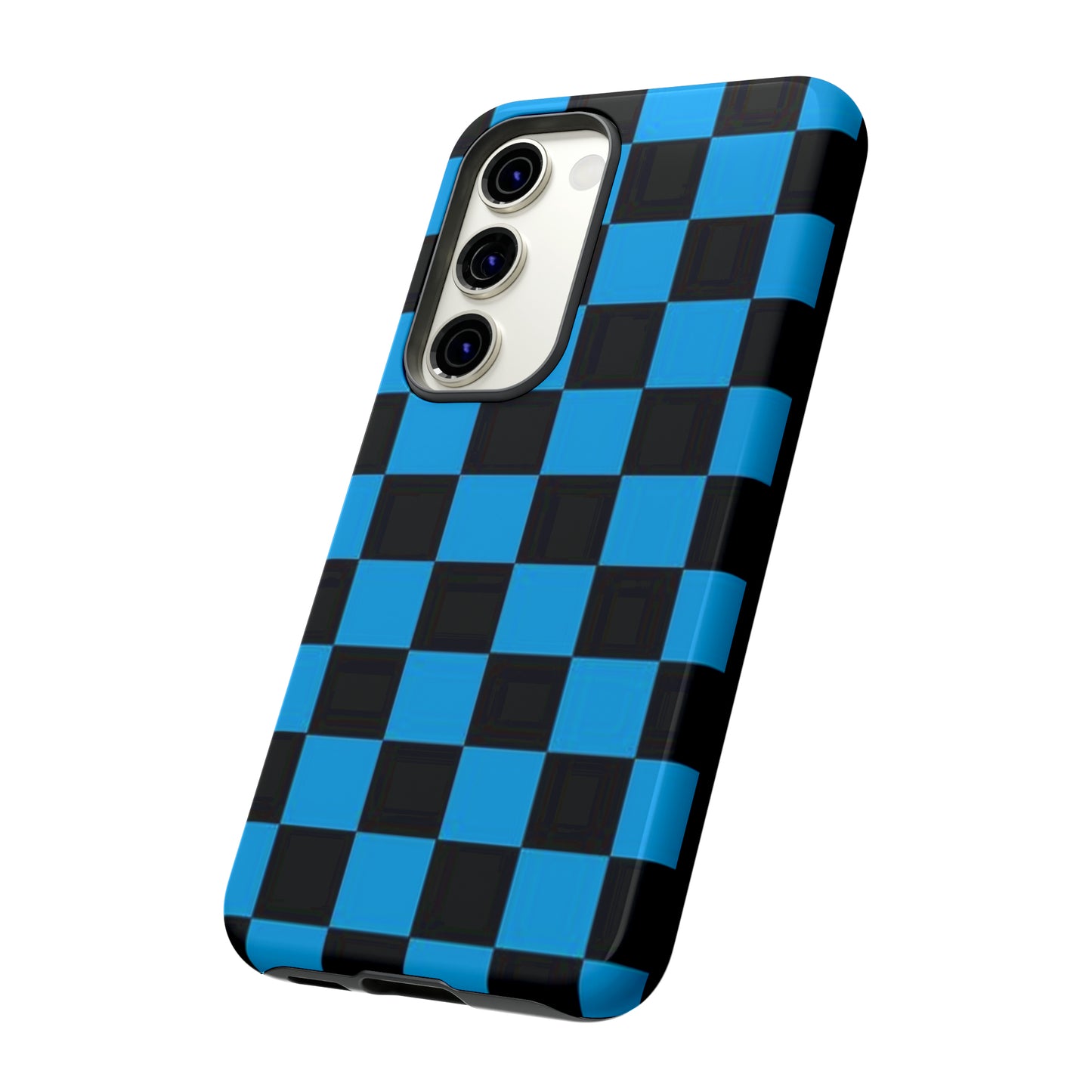 Blue and Black Checkers: 46-Tough Case iPhone series 15 14 13 12 11 X XR XS 8: Google series 7 6 5: Samsung series S23 S22 S21 S20 S10