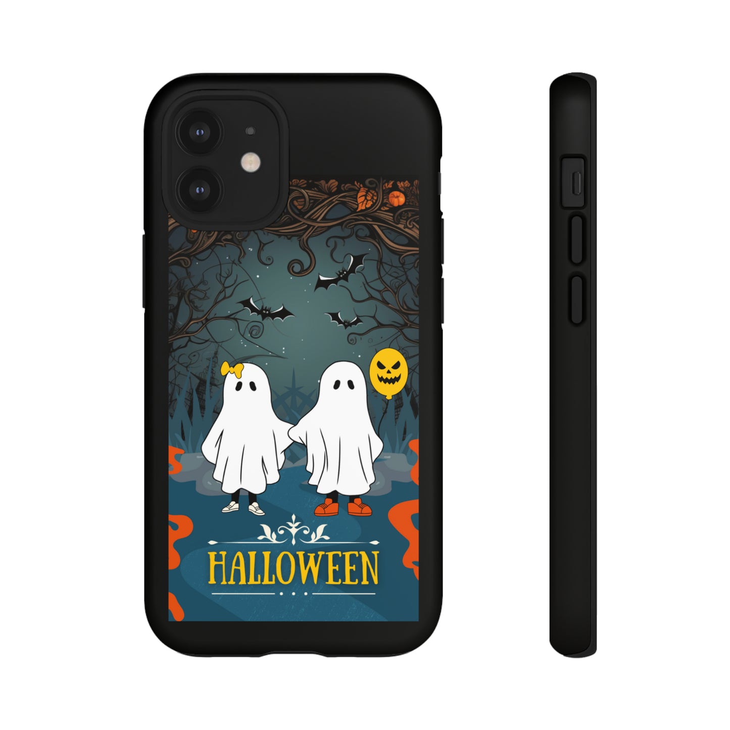 Ghosty with Black background: 46-Tough Case iPhone series 15 14 13 12 11 X XR XS 8: Google series 7 6 5: Samsung series S23 S22 S21 S20 S10