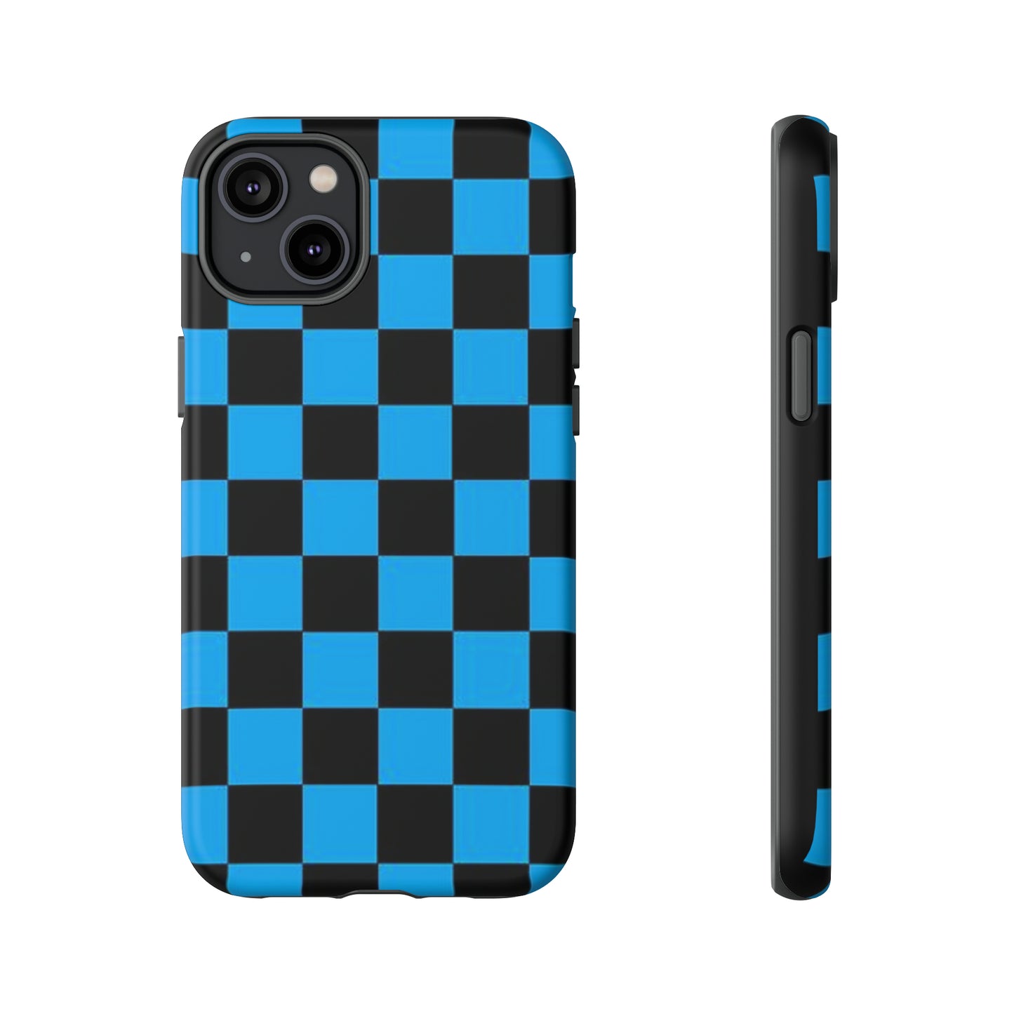 Blue and Black Checkers: 46-Tough Case iPhone series 15 14 13 12 11 X XR XS 8: Google series 7 6 5: Samsung series S23 S22 S21 S20 S10