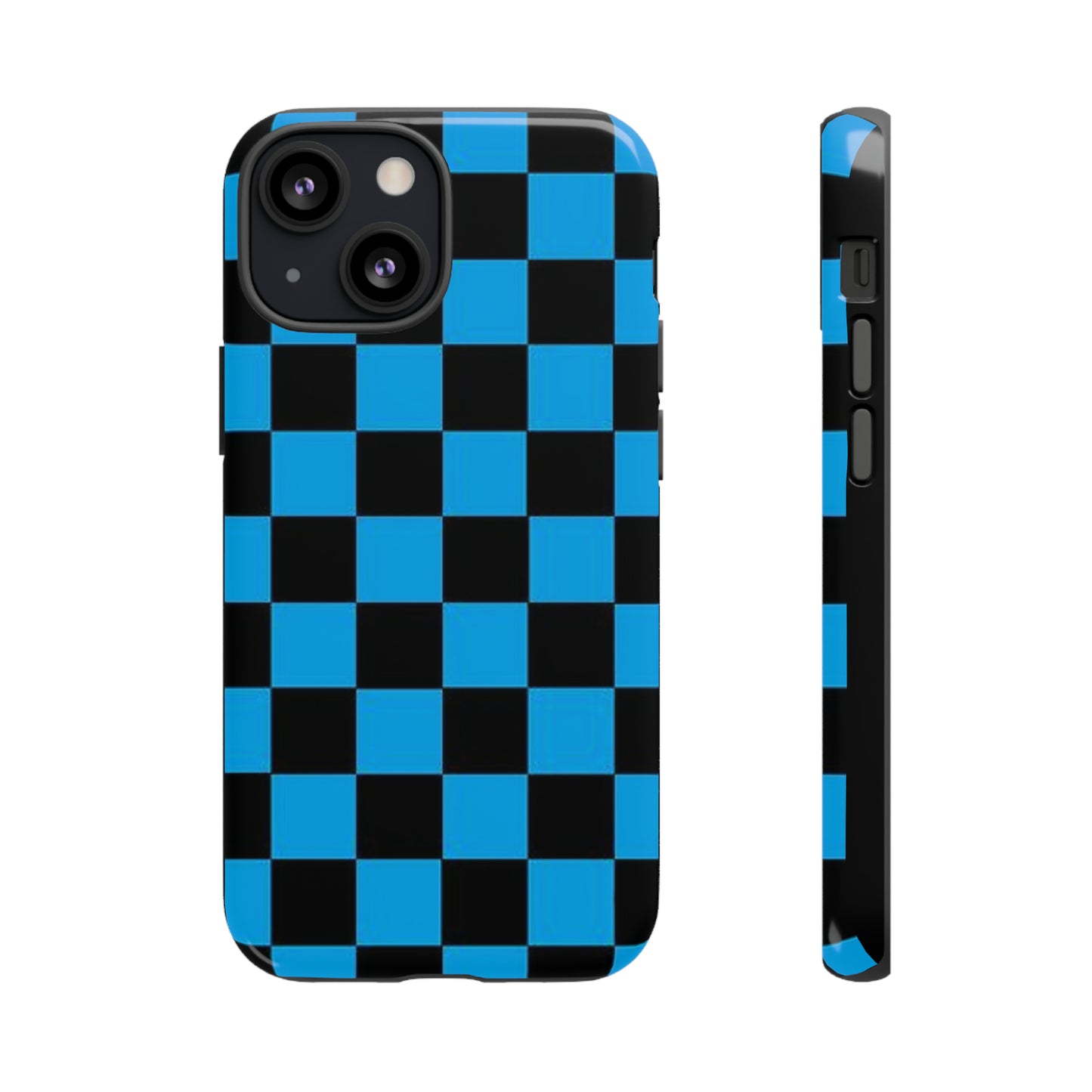 Blue and Black Checkers: 46-Tough Case iPhone series 15 14 13 12 11 X XR XS 8: Google series 7 6 5: Samsung series S23 S22 S21 S20 S10