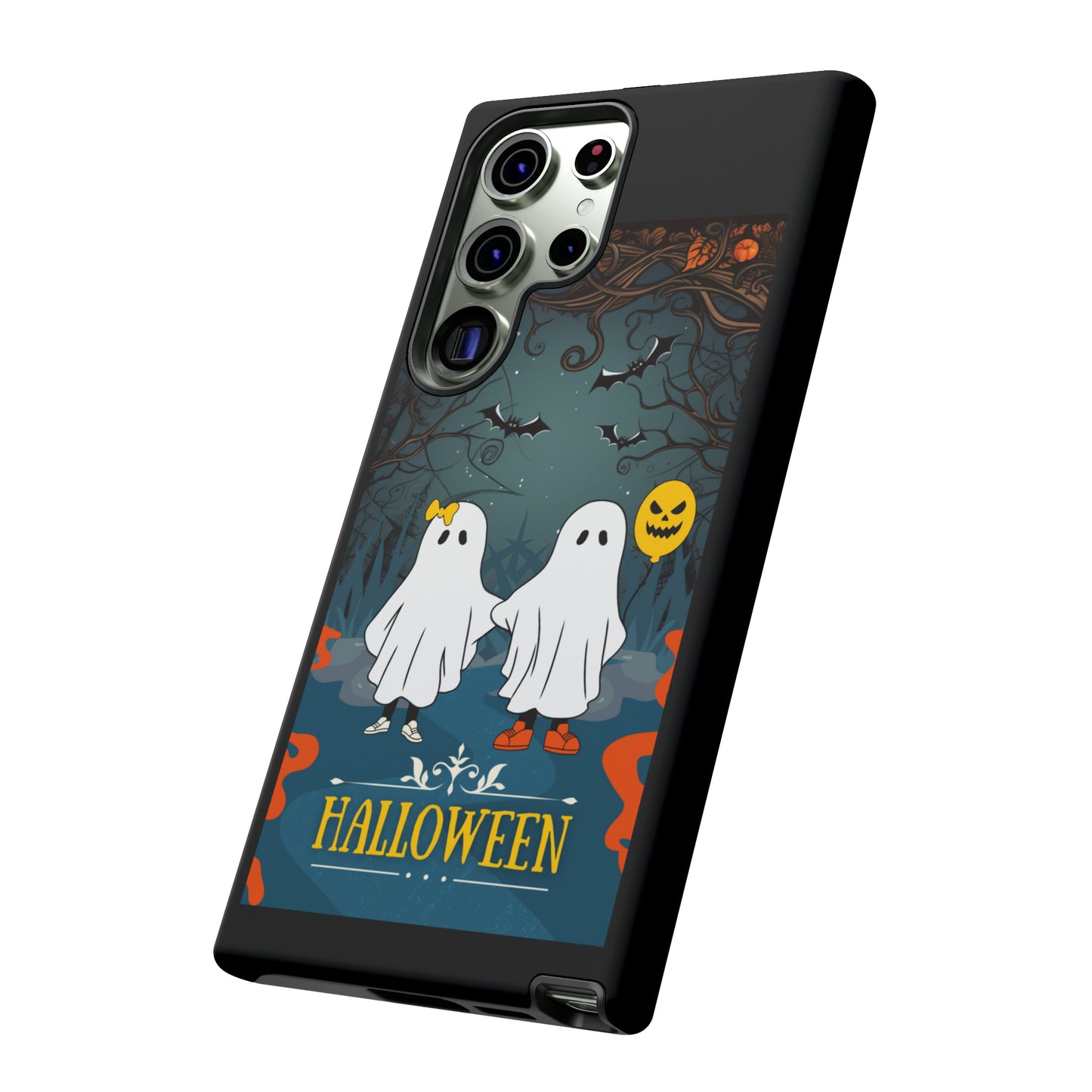 Ghosty with Black background: 46-Tough Case iPhone series 15 14 13 12 11 X XR XS 8: Google series 7 6 5: Samsung series S23 S22 S21 S20 S10