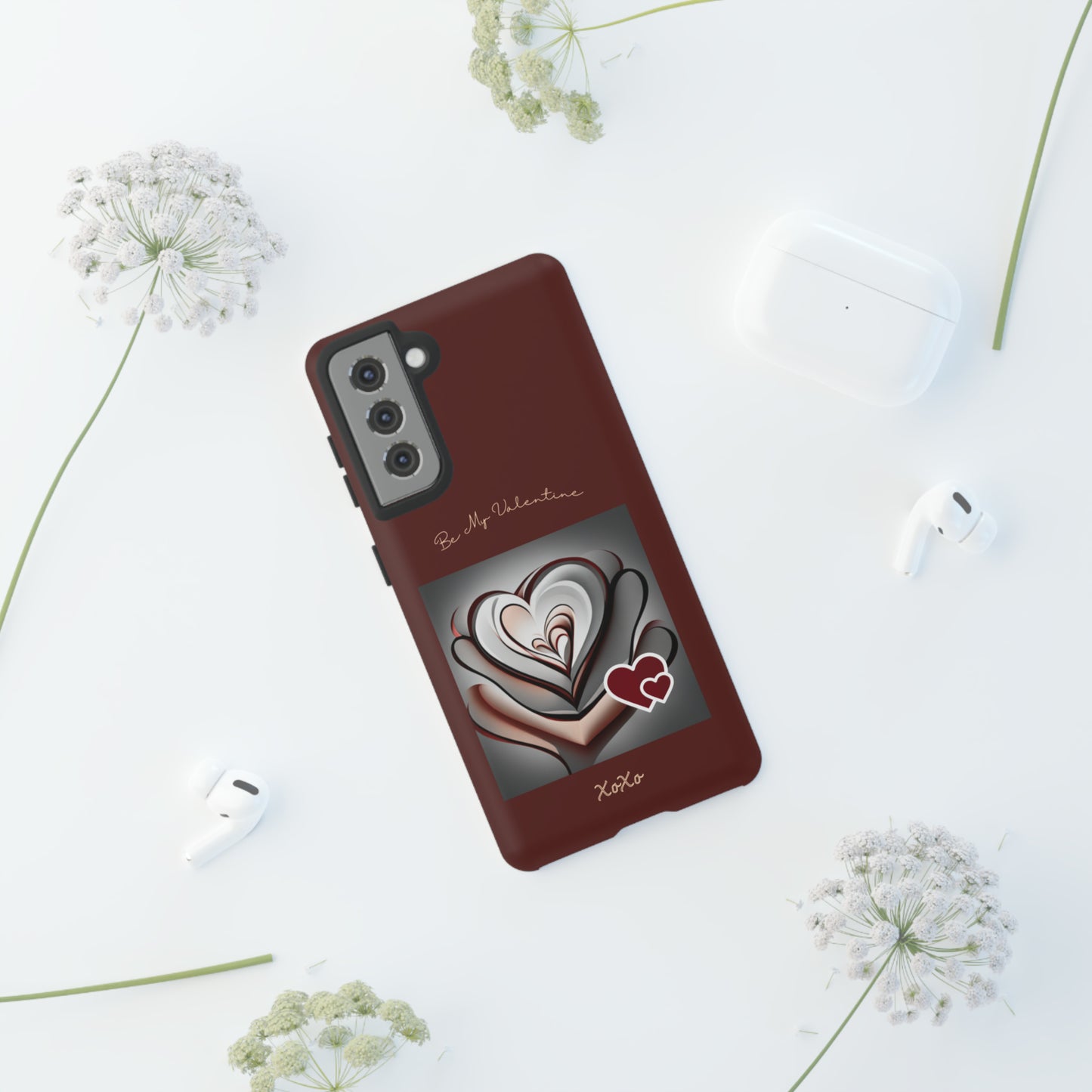 Valentine Triple Heart: 46-Tough Case iPhone series 15 14 13 12 11 X XR XS 8: Google series 7 6 5: Samsung series S23 S22 S21 S20 S10