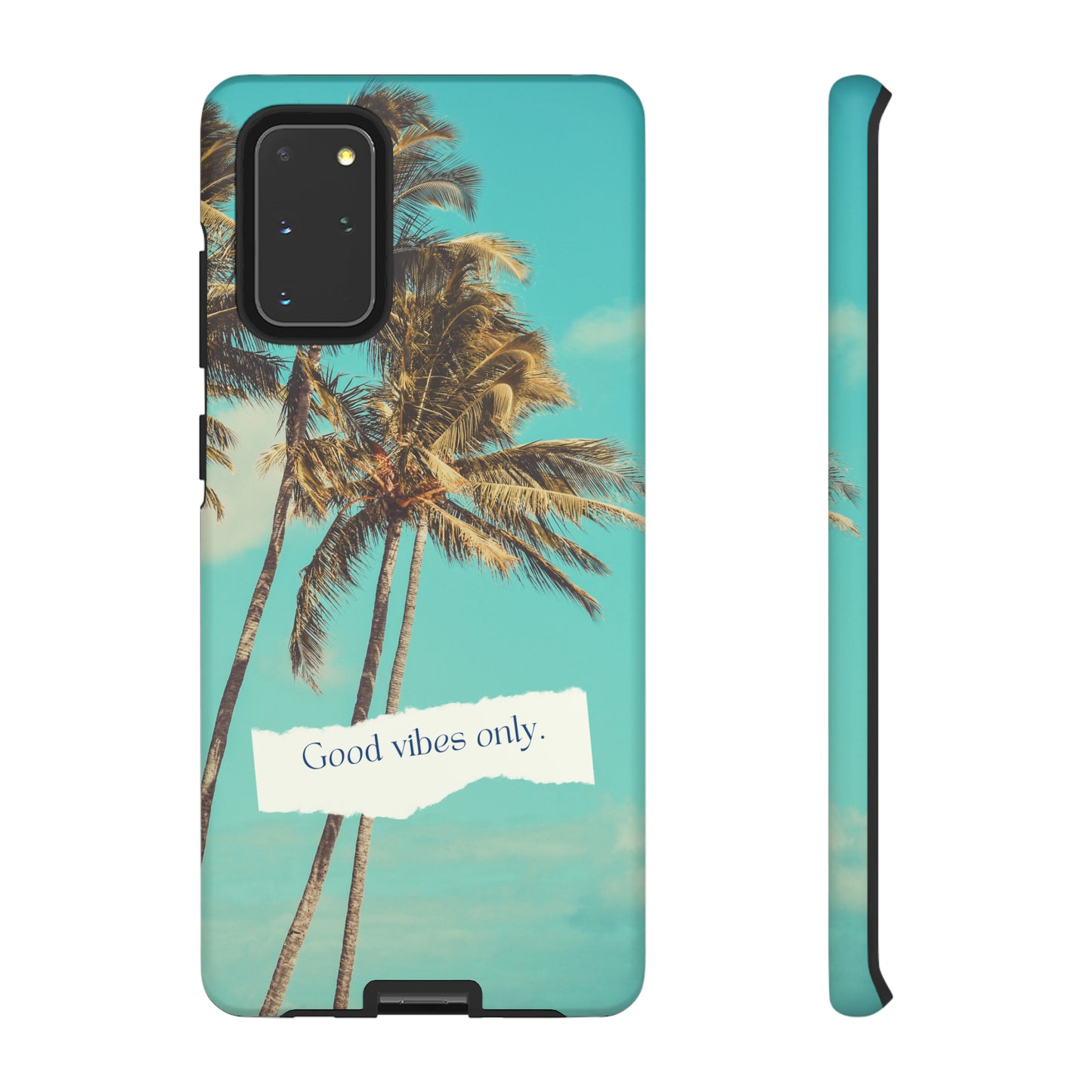 Palm Blue with Turquoise background : 46-Tough Case iPhone series 15 14 13 12 11 X XR XS 8: Google series 7 6 5: Samsung series S23 S22 S21 S20 S10