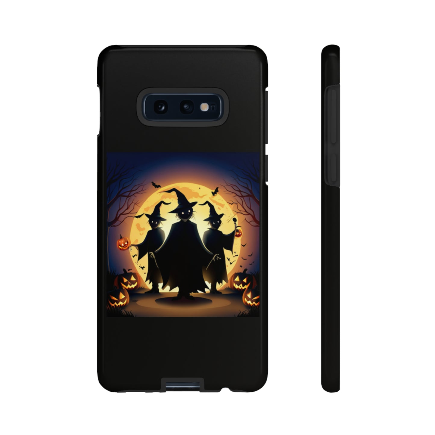 Trick or Treat with black background: 46-Tough Case iPhone series 15 14 13 12 11 X XR XS 8: Google series 7 6 5: Samsung series S23 S22 S21 S20 S10