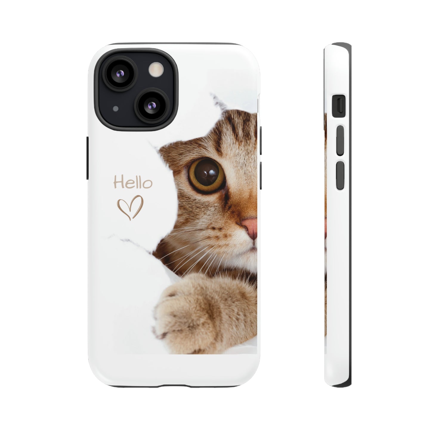 Hey Kitty with white background: 46-Tough Case iPhone series 15 14 13 12 11 X XR XS 8: Google series 7 6 5: Samsung series S23 S22 S21 S20 S10