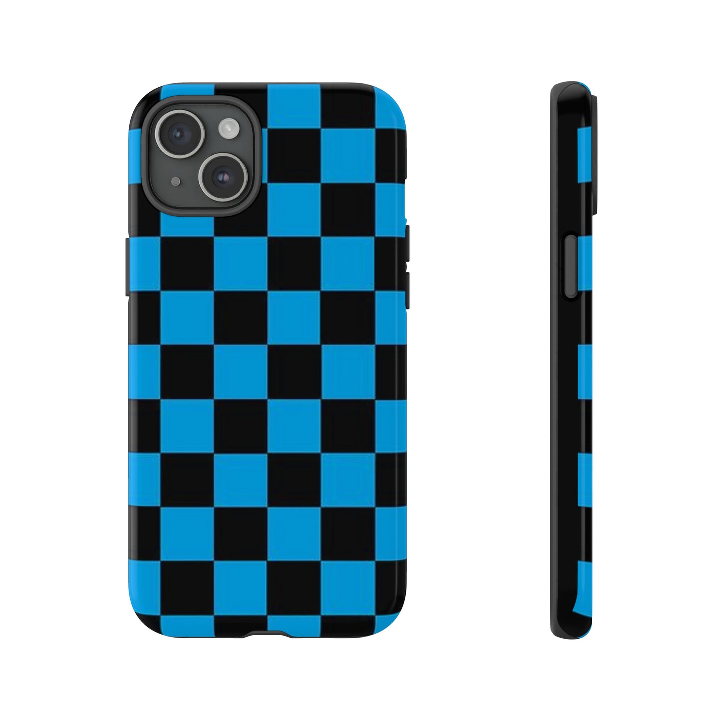 Blue and Black Checkers: 46-Tough Case iPhone series 15 14 13 12 11 X XR XS 8: Google series 7 6 5: Samsung series S23 S22 S21 S20 S10