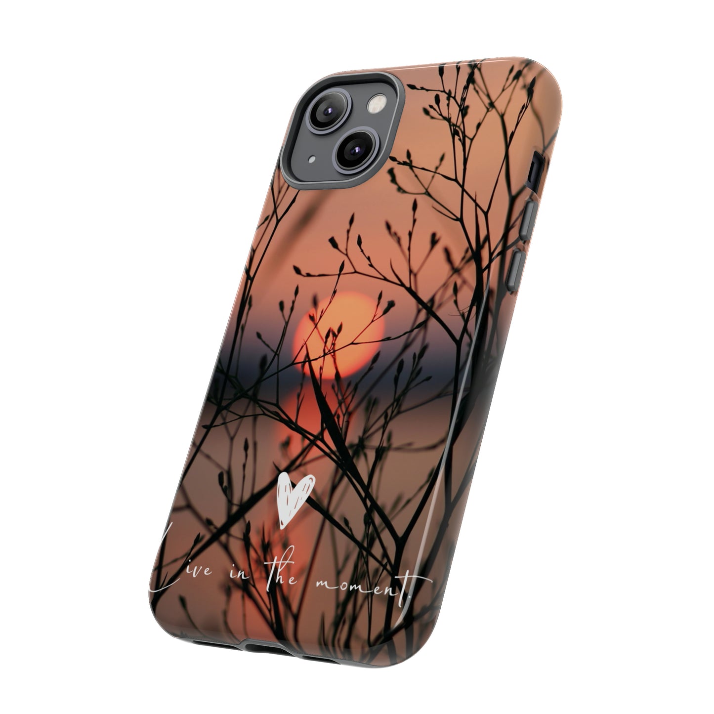 VIVID SUNSET FLORAL DESIGN with black background: 46-Tough Case iPhone series 15 14 13 12 11 X XR XS 8: Google series 7 6 5: Samsung series S23 S22 S21 S20 S10