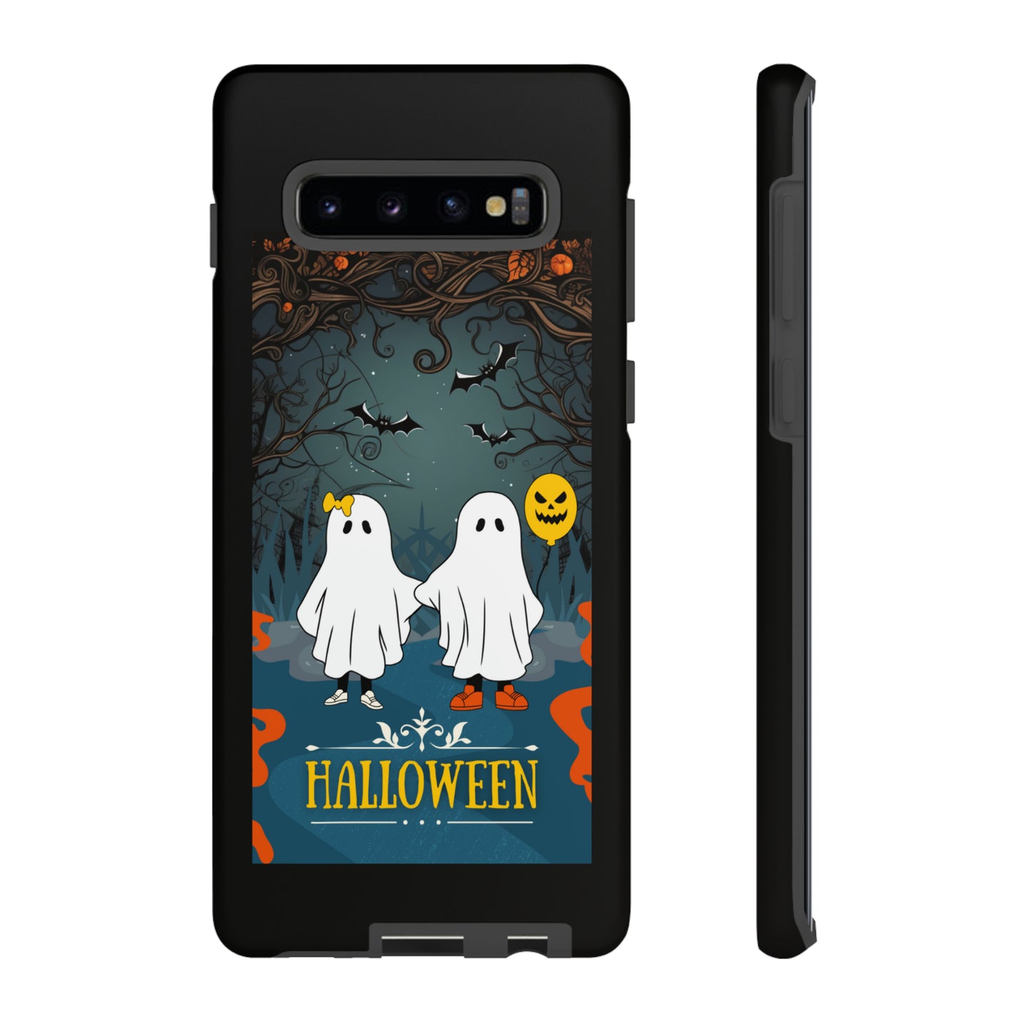 Ghosty with Black background: 46-Tough Case iPhone series 15 14 13 12 11 X XR XS 8: Google series 7 6 5: Samsung series S23 S22 S21 S20 S10