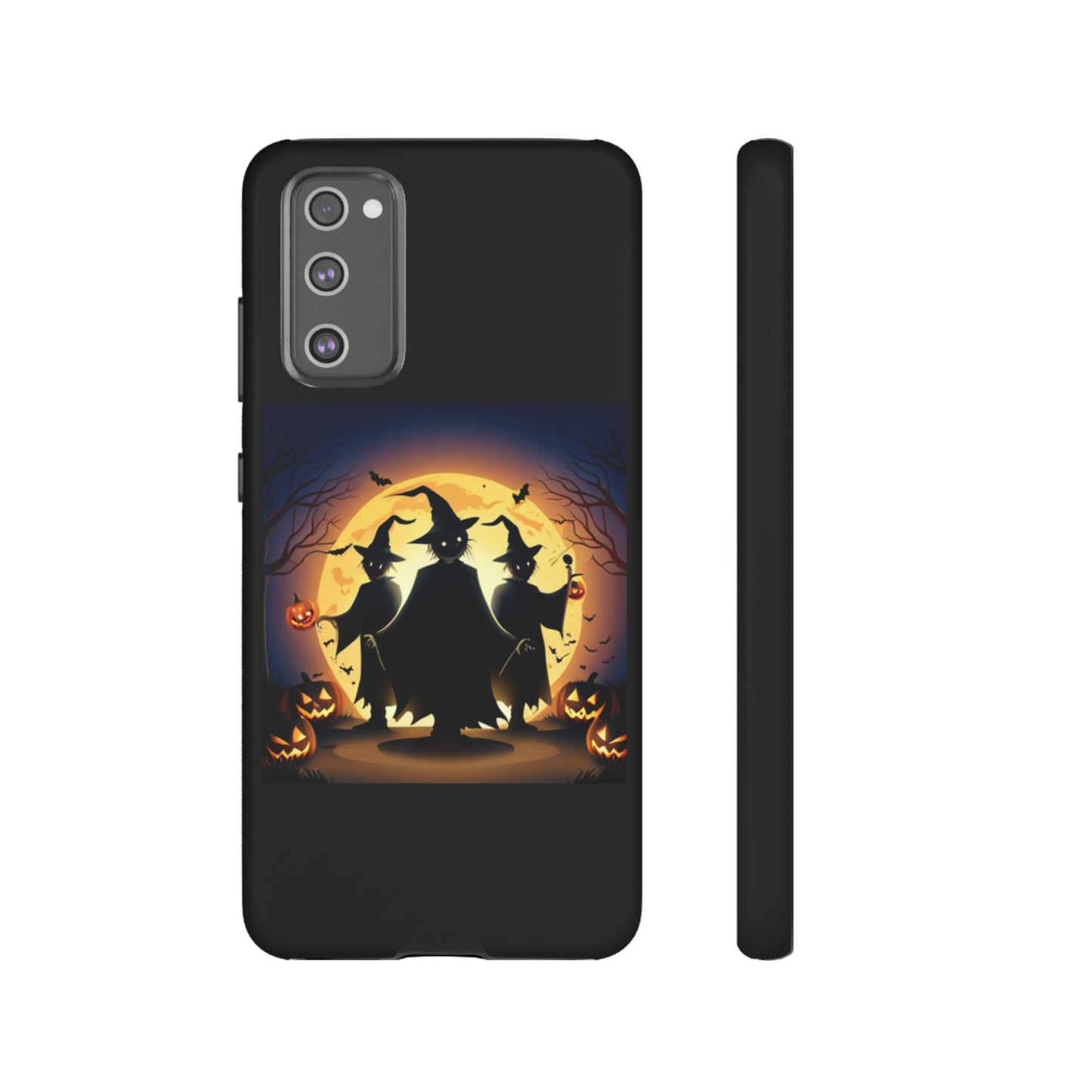 Trick or Treat with black background: 46-Tough Case iPhone series 15 14 13 12 11 X XR XS 8: Google series 7 6 5: Samsung series S23 S22 S21 S20 S10