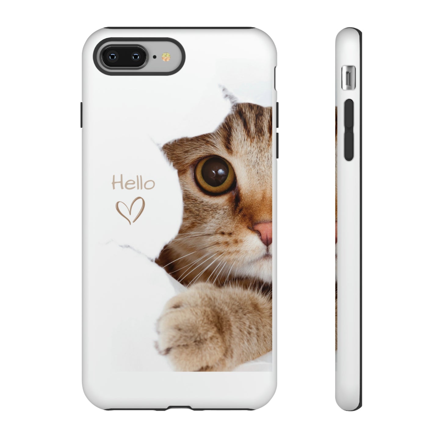 Hey Kitty with white background: 46-Tough Case iPhone series 15 14 13 12 11 X XR XS 8: Google series 7 6 5: Samsung series S23 S22 S21 S20 S10