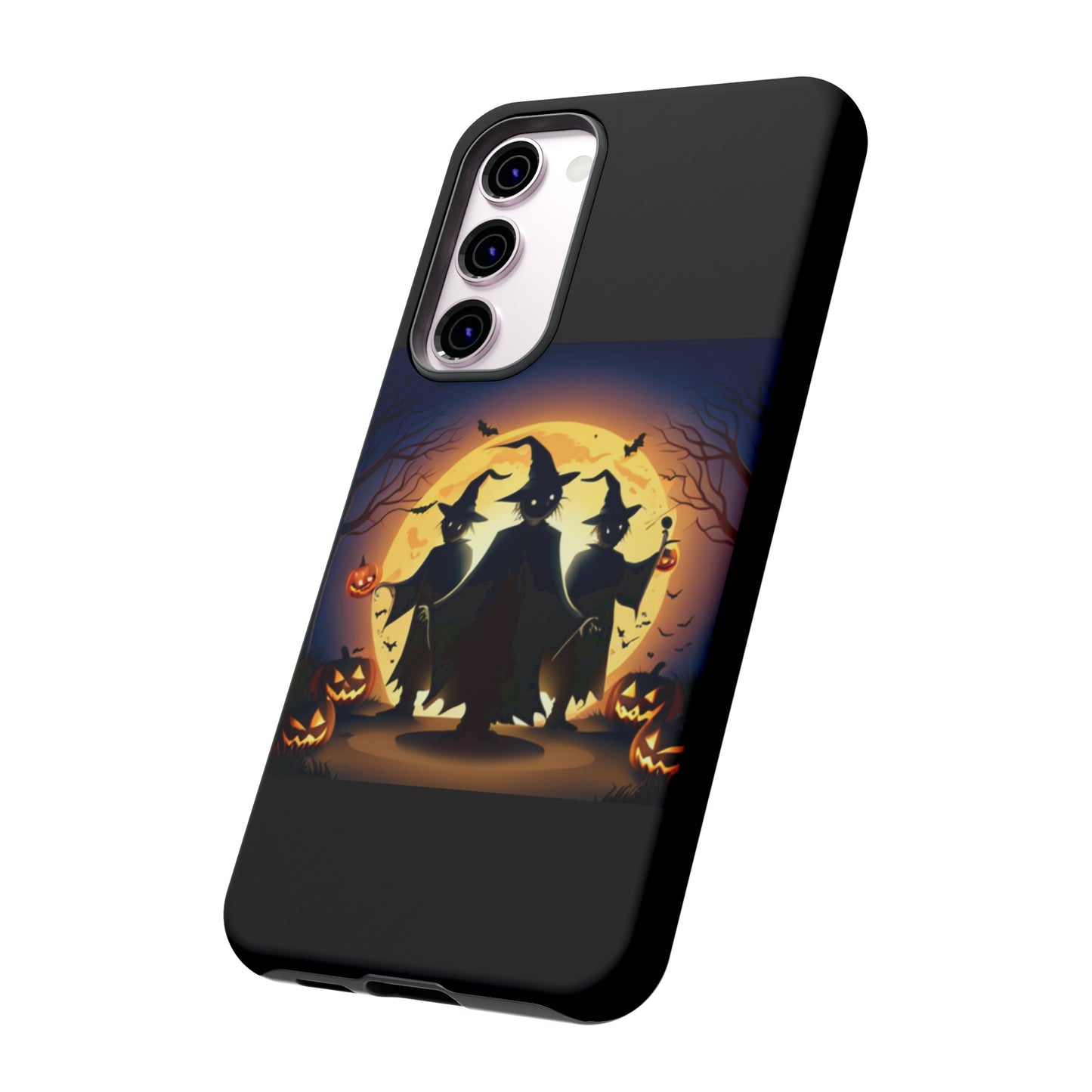 Trick or Treat with black background: 46-Tough Case iPhone series 15 14 13 12 11 X XR XS 8: Google series 7 6 5: Samsung series S23 S22 S21 S20 S10