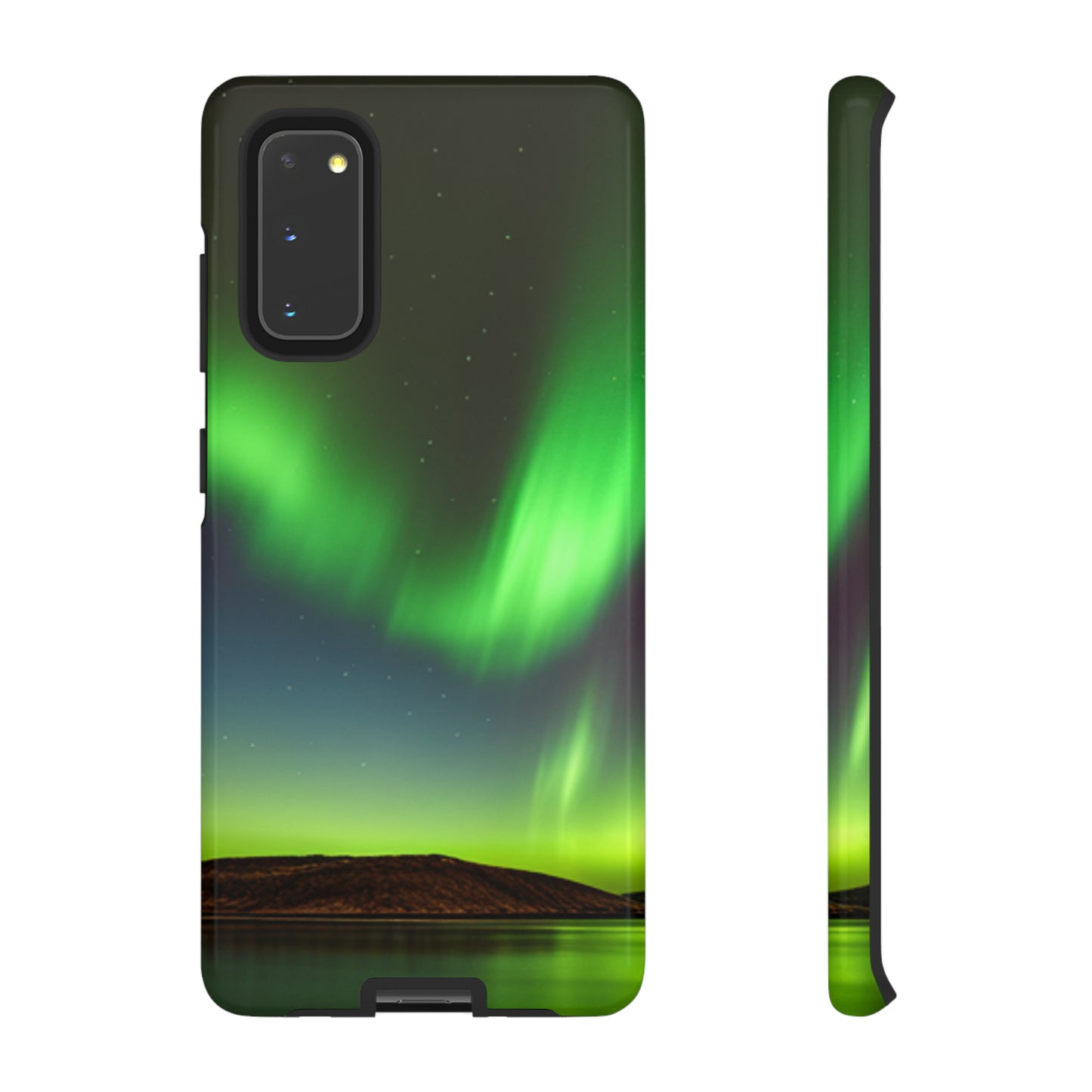 Northern Lights with a black background: 46-Tough Case iPhone series 15 14 13 12 11 X XR XS 8: Google series 7 6 5: Samsung series S23 S22 S21 S20 S10