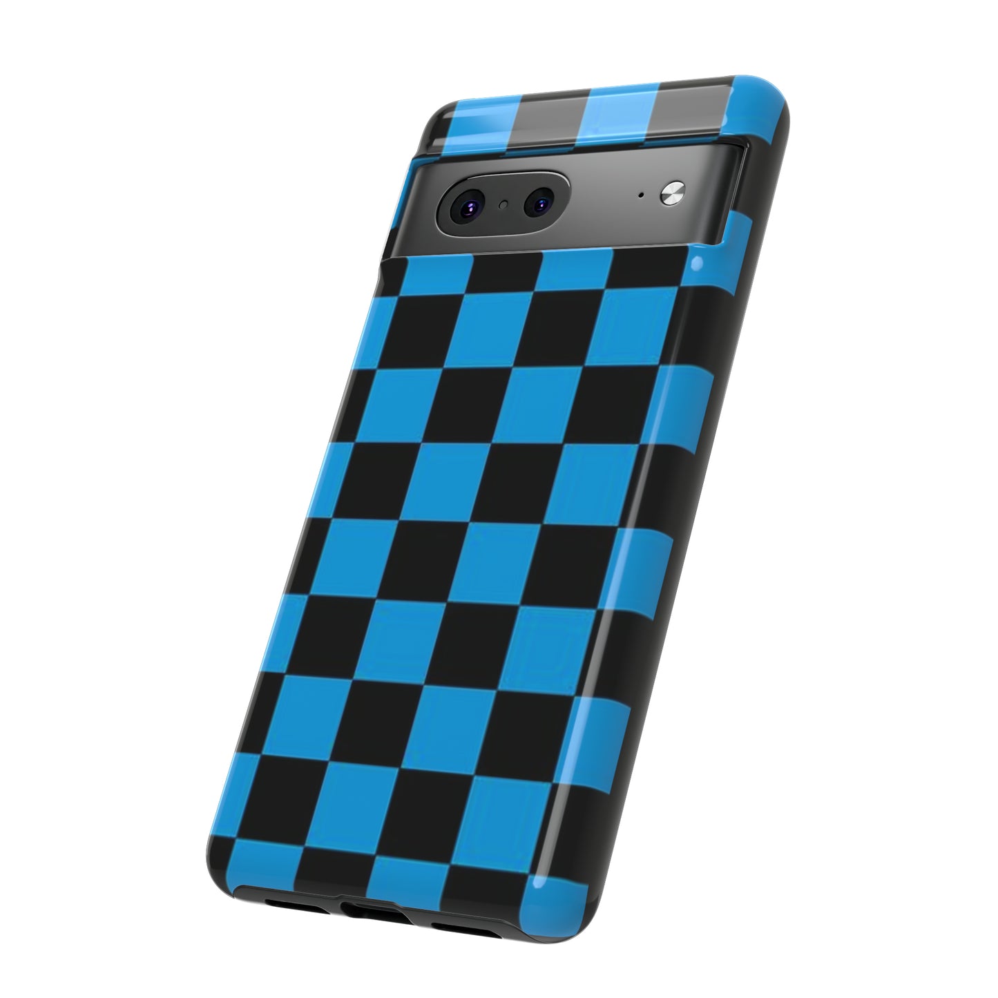 Blue and Black Checkers: 46-Tough Case iPhone series 15 14 13 12 11 X XR XS 8: Google series 7 6 5: Samsung series S23 S22 S21 S20 S10