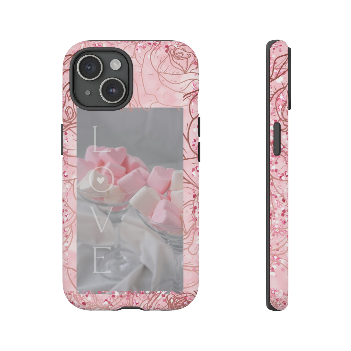 Pink Candy Love: 46-Tough Case iPhone series 15 14 13 12 11 X XR XS 8: Google series 7 6 5: Samsung series S23 S22 S21 S20 S10