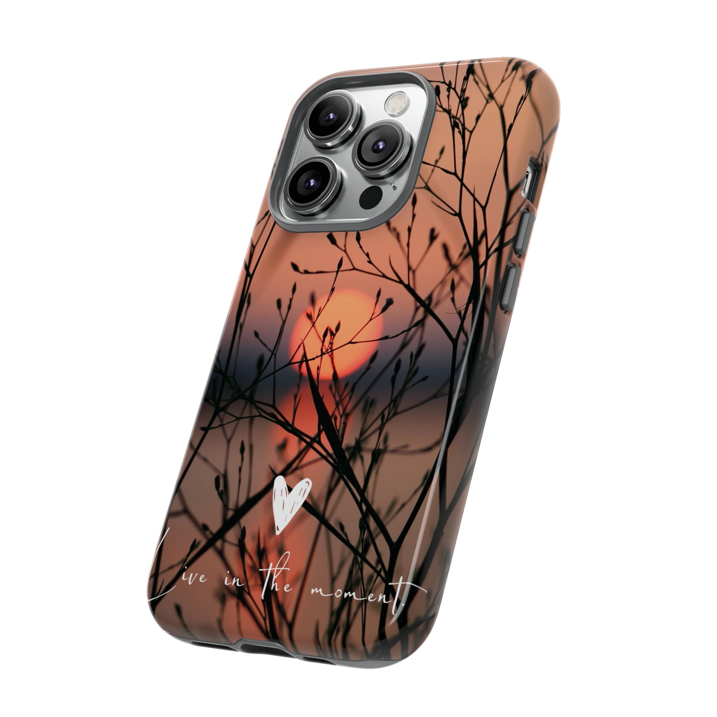 VIVID SUNSET FLORAL DESIGN with black background: 46-Tough Case iPhone series 15 14 13 12 11 X XR XS 8: Google series 7 6 5: Samsung series S23 S22 S21 S20 S10