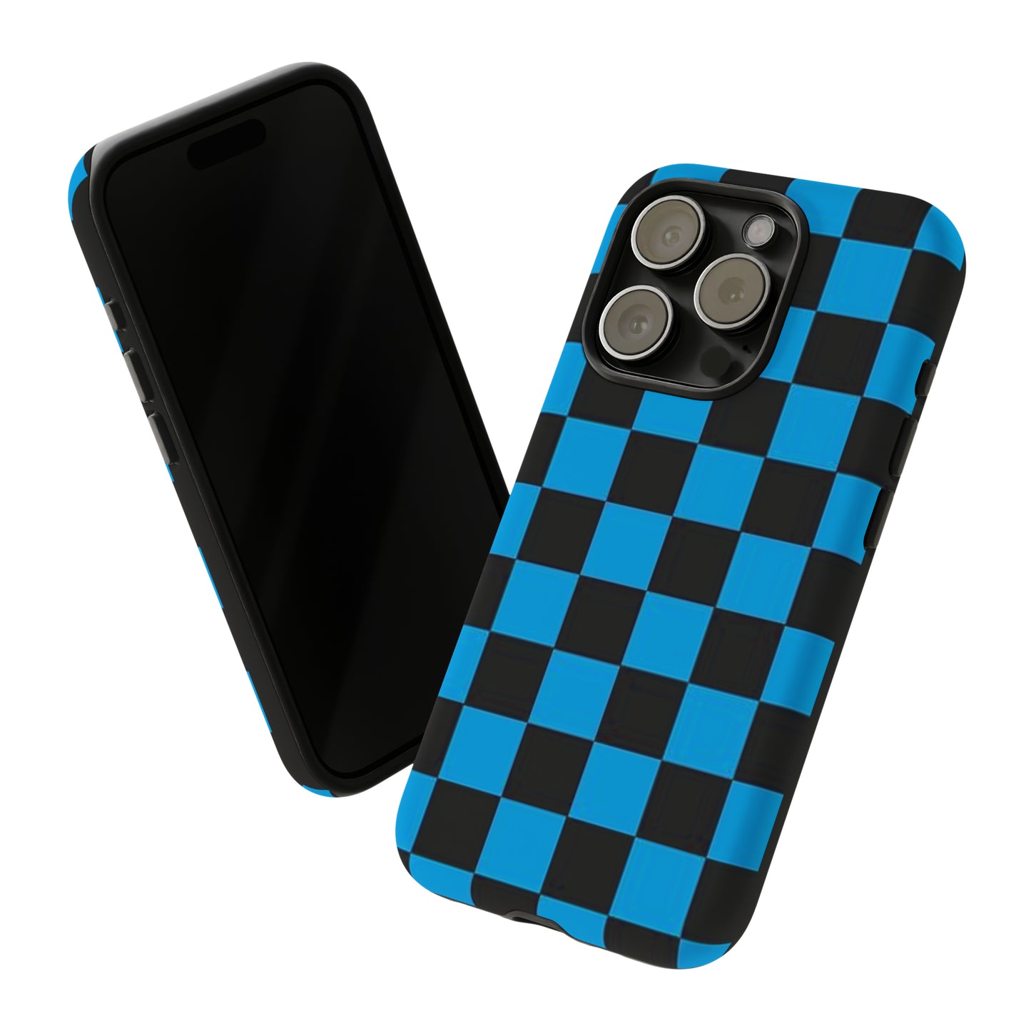 Blue and Black Checkers: 46-Tough Case iPhone series 15 14 13 12 11 X XR XS 8: Google series 7 6 5: Samsung series S23 S22 S21 S20 S10