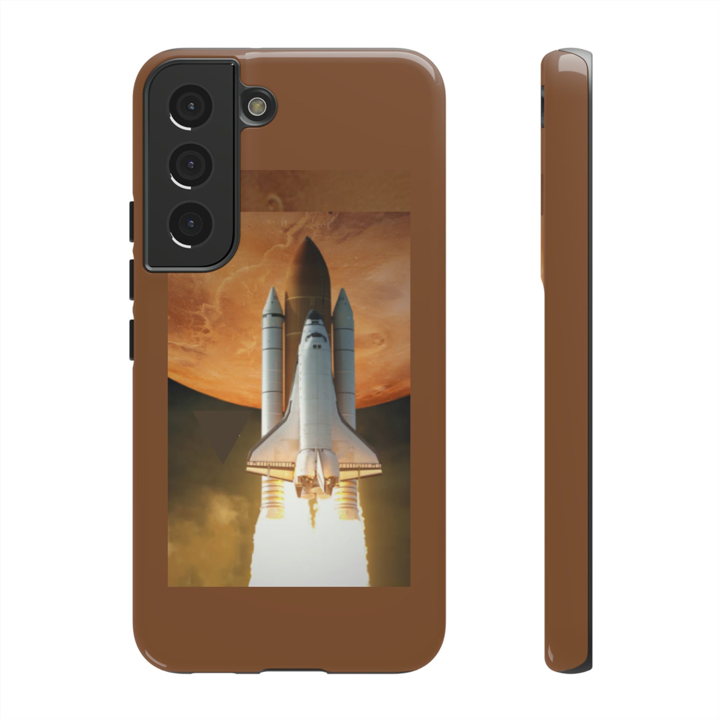 Rocket Man with Light Brown background: 46-Tough Case iPhone series 15 14 13 12 11 X XR XS 8: Google series 7 6 5: Samsung series S23 S22 S21 S20 S10