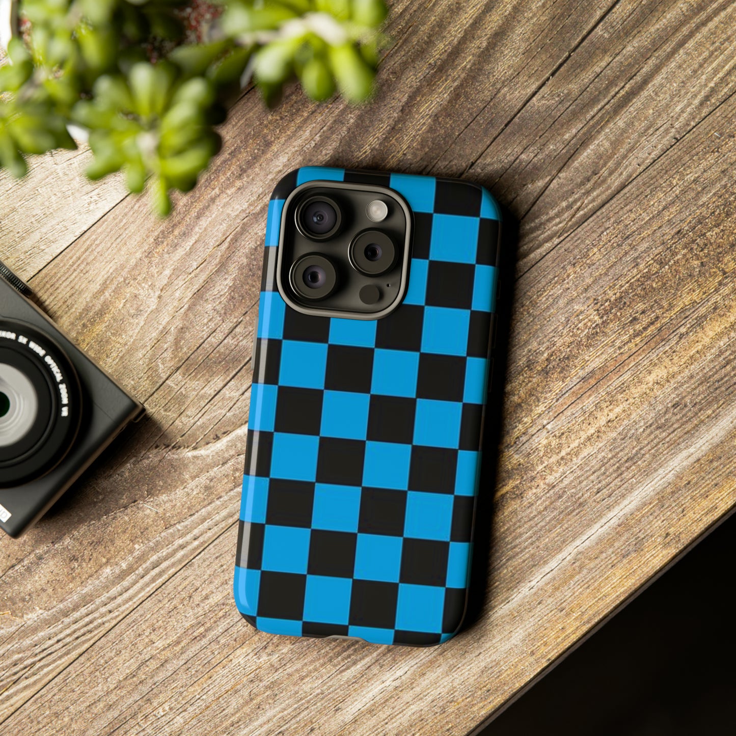 Blue and Black Checkers: 46-Tough Case iPhone series 15 14 13 12 11 X XR XS 8: Google series 7 6 5: Samsung series S23 S22 S21 S20 S10