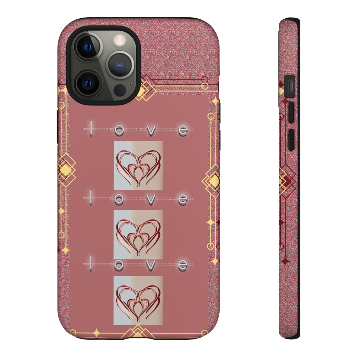 Three Hearts Love: 46-Tough Case iPhone series 15 14 13 12 11 X XR XS 8: Google series 7 6 5: Samsung series S23 S22 S21 S20 S10