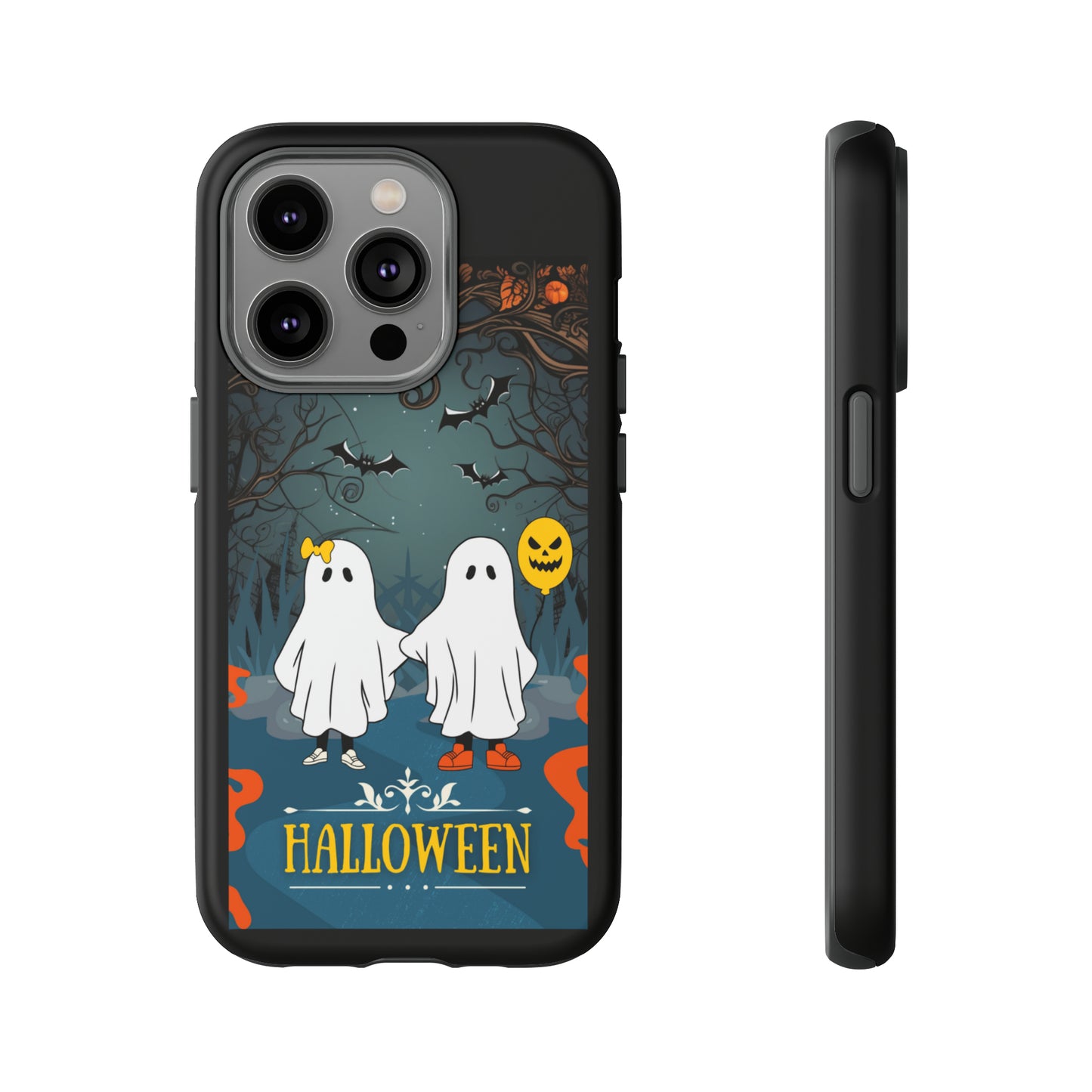 Ghosty with Black background: 46-Tough Case iPhone series 15 14 13 12 11 X XR XS 8: Google series 7 6 5: Samsung series S23 S22 S21 S20 S10