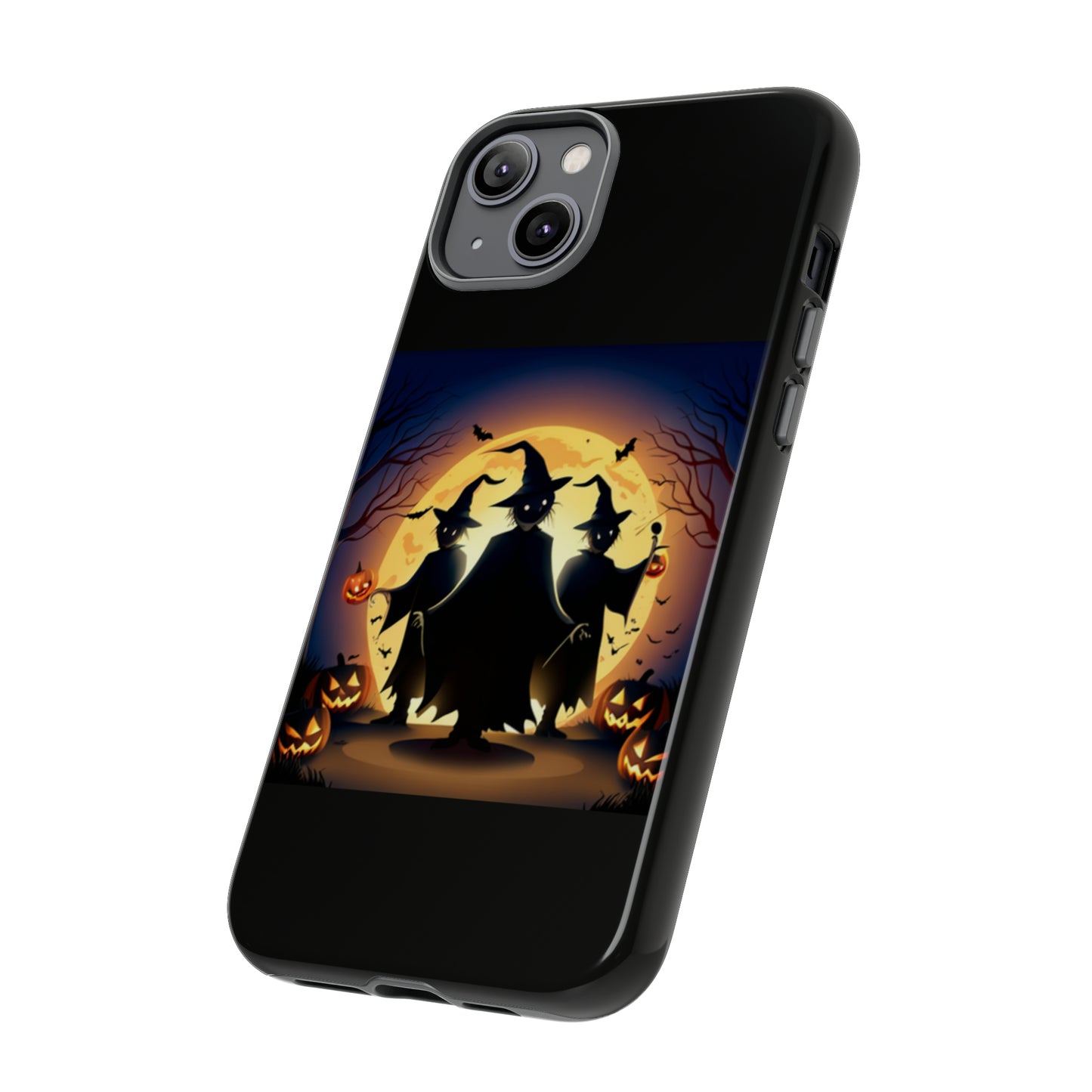 Trick or Treat with black background: 46-Tough Case iPhone series 15 14 13 12 11 X XR XS 8: Google series 7 6 5: Samsung series S23 S22 S21 S20 S10