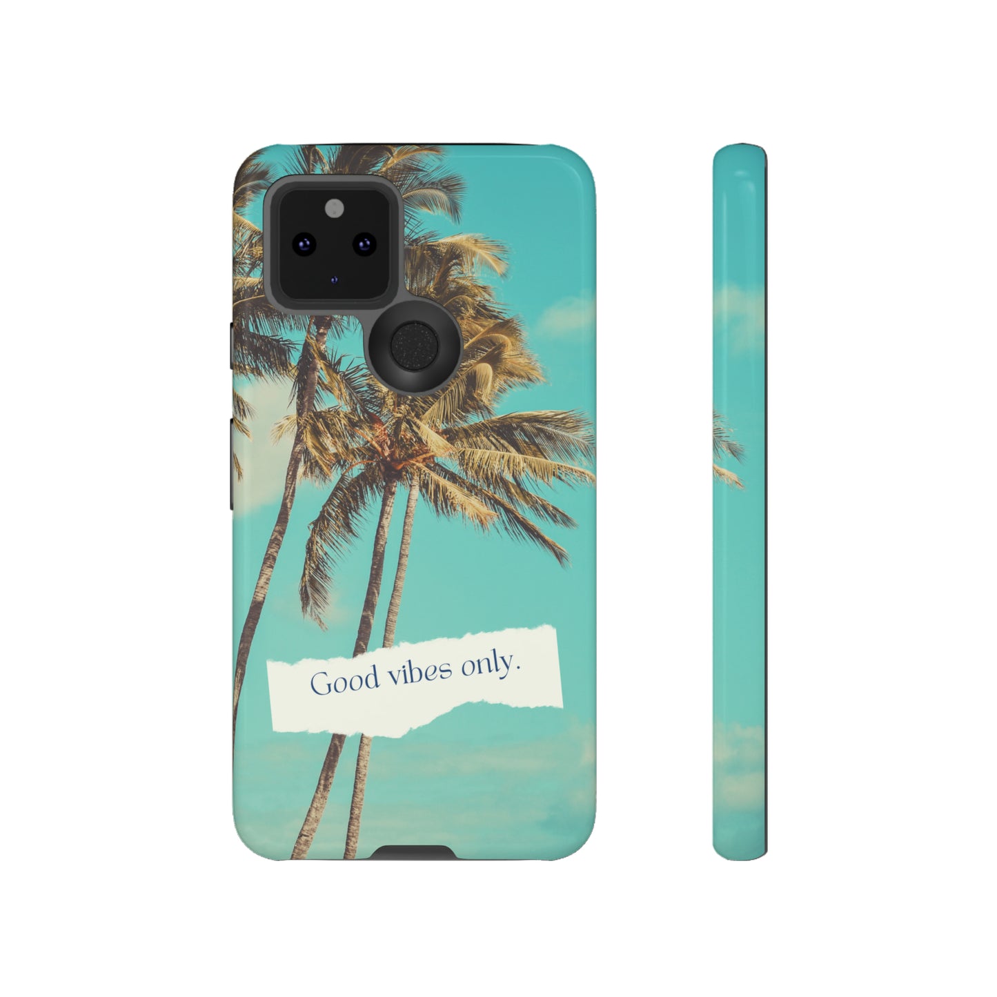 Palm Blue with Turquoise background : 46-Tough Case iPhone series 15 14 13 12 11 X XR XS 8: Google series 7 6 5: Samsung series S23 S22 S21 S20 S10