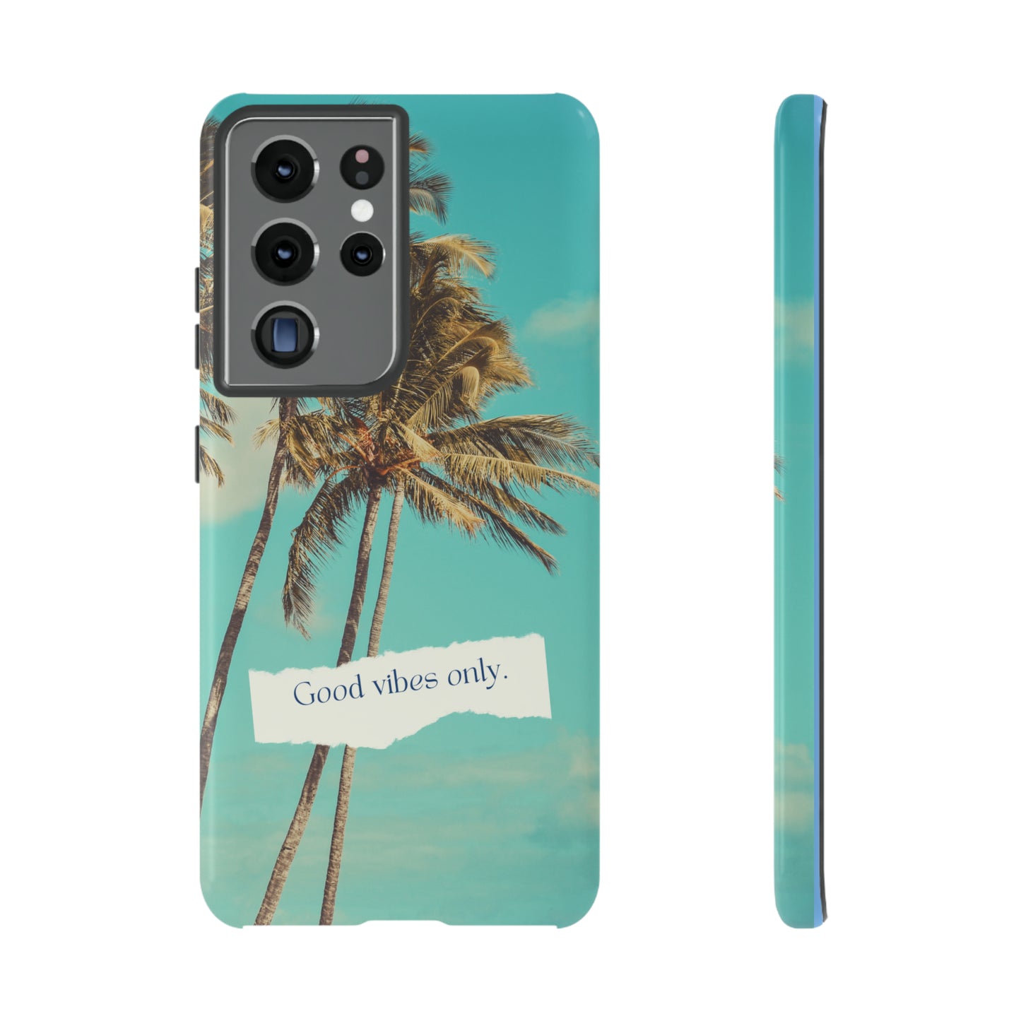 Palm Blue with Turquoise background : 46-Tough Case iPhone series 15 14 13 12 11 X XR XS 8: Google series 7 6 5: Samsung series S23 S22 S21 S20 S10