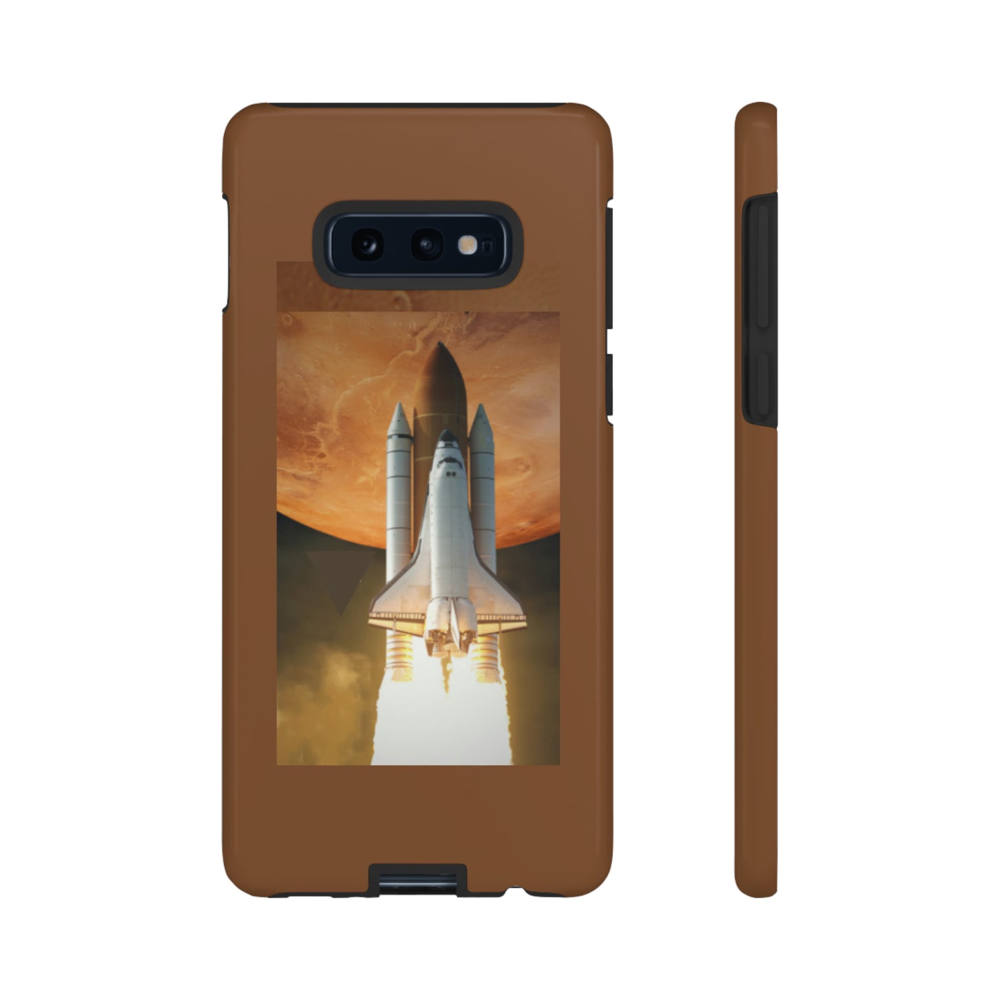 Rocket Man with Light Brown background: 46-Tough Case iPhone series 15 14 13 12 11 X XR XS 8: Google series 7 6 5: Samsung series S23 S22 S21 S20 S10