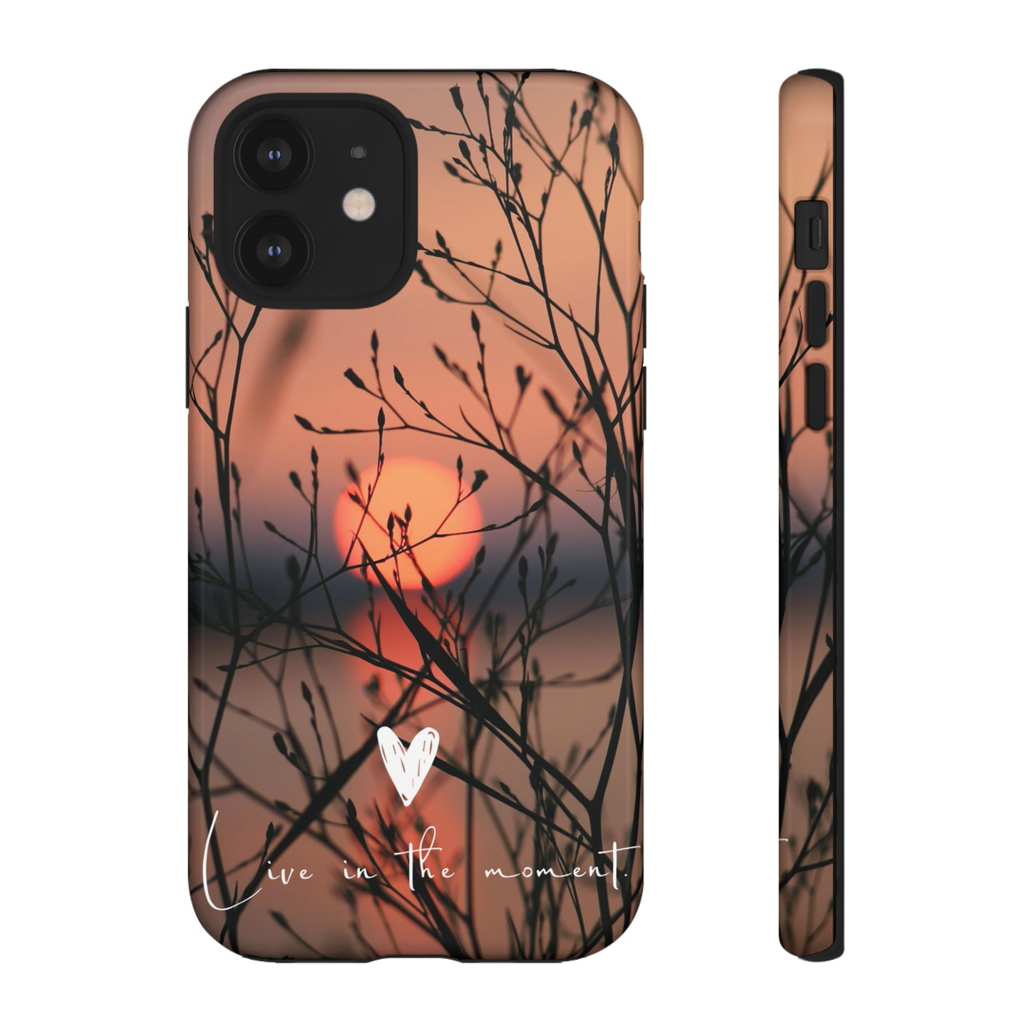 VIVID SUNSET FLORAL DESIGN with black background: 46-Tough Case iPhone series 15 14 13 12 11 X XR XS 8: Google series 7 6 5: Samsung series S23 S22 S21 S20 S10