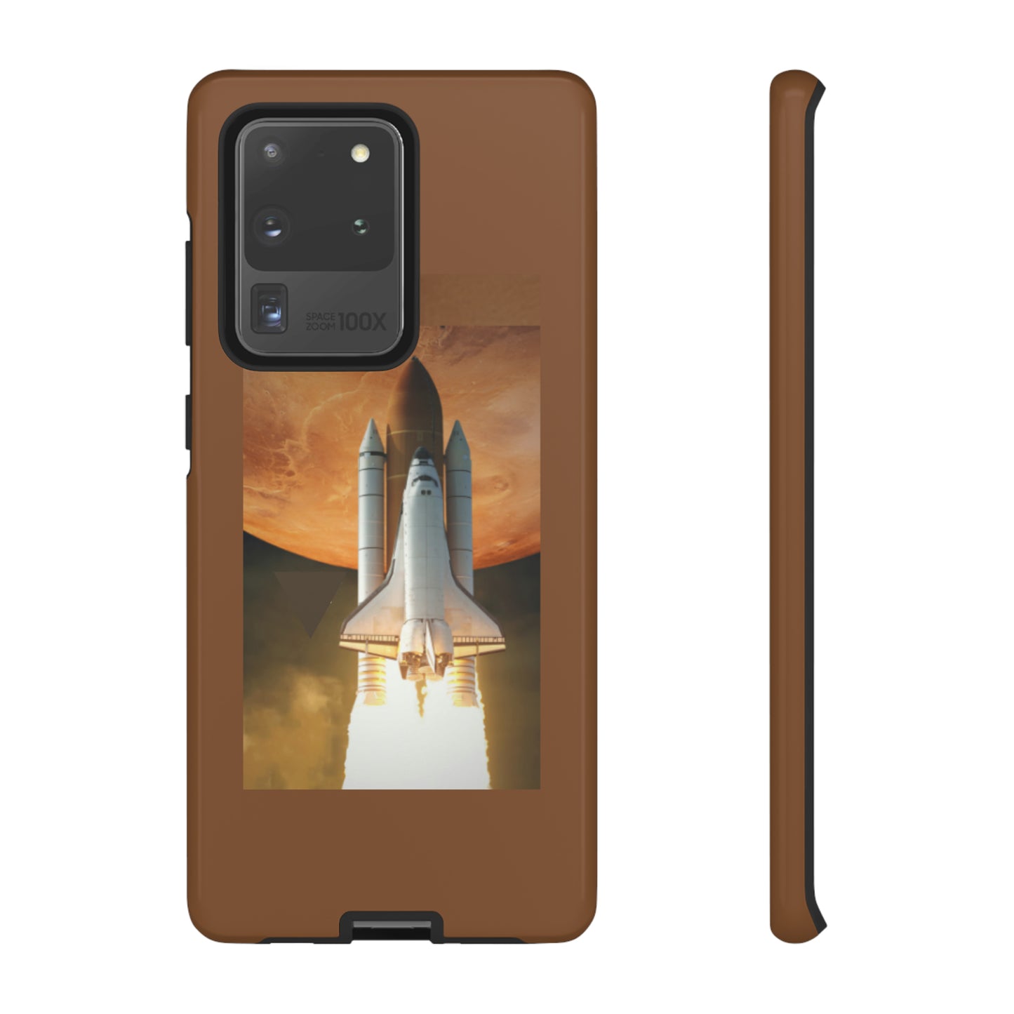 Rocket Man with Light Brown background: 46-Tough Case iPhone series 15 14 13 12 11 X XR XS 8: Google series 7 6 5: Samsung series S23 S22 S21 S20 S10