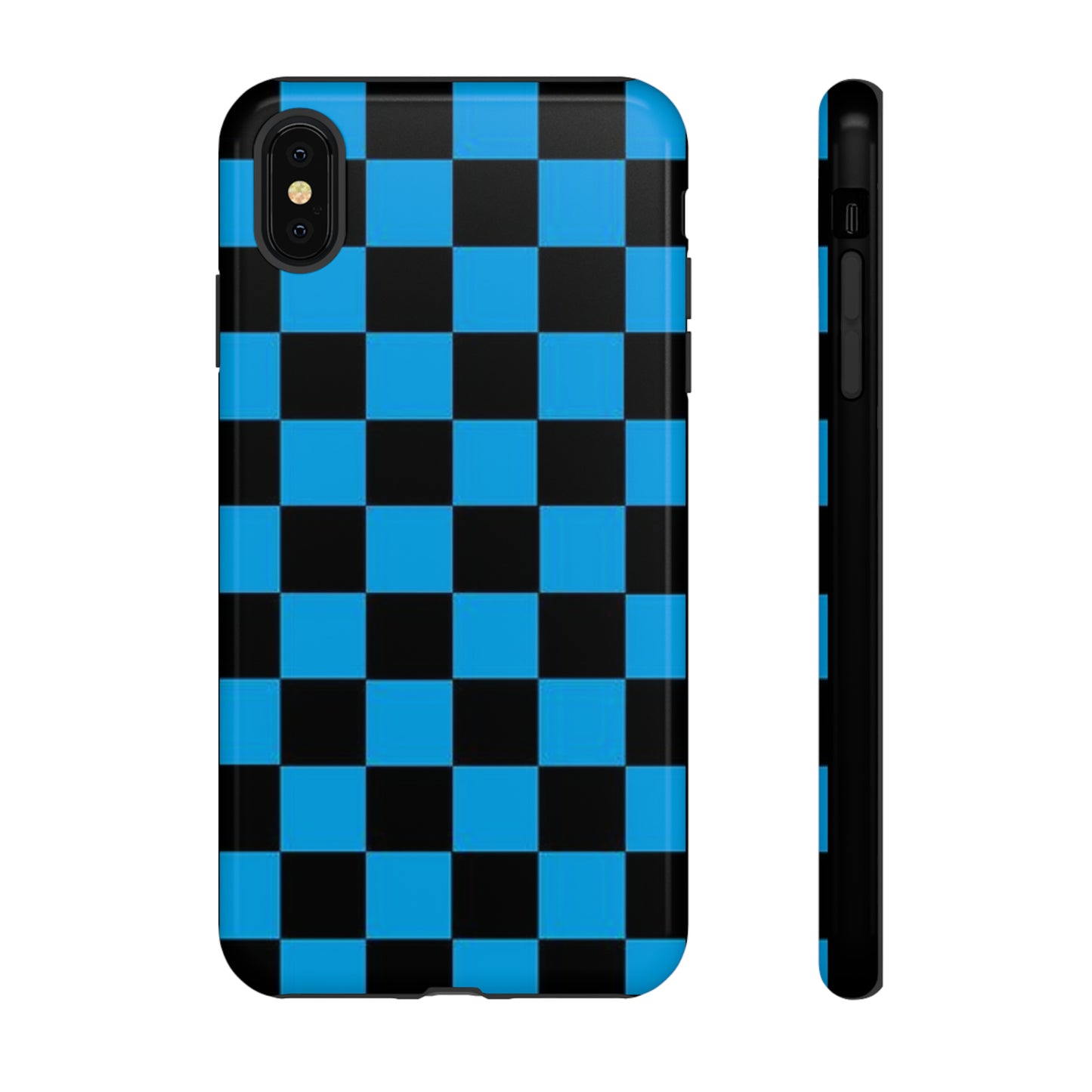 Blue and Black Checkers: 46-Tough Case iPhone series 15 14 13 12 11 X XR XS 8: Google series 7 6 5: Samsung series S23 S22 S21 S20 S10