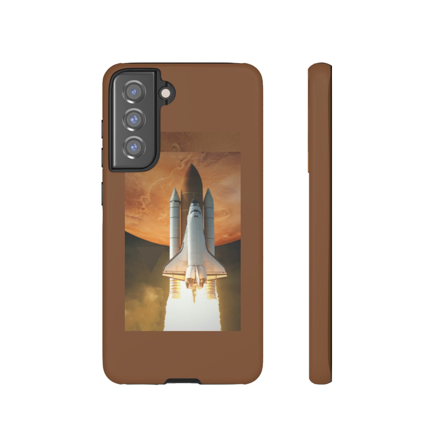 Rocket Man with Light Brown background: 46-Tough Case iPhone series 15 14 13 12 11 X XR XS 8: Google series 7 6 5: Samsung series S23 S22 S21 S20 S10