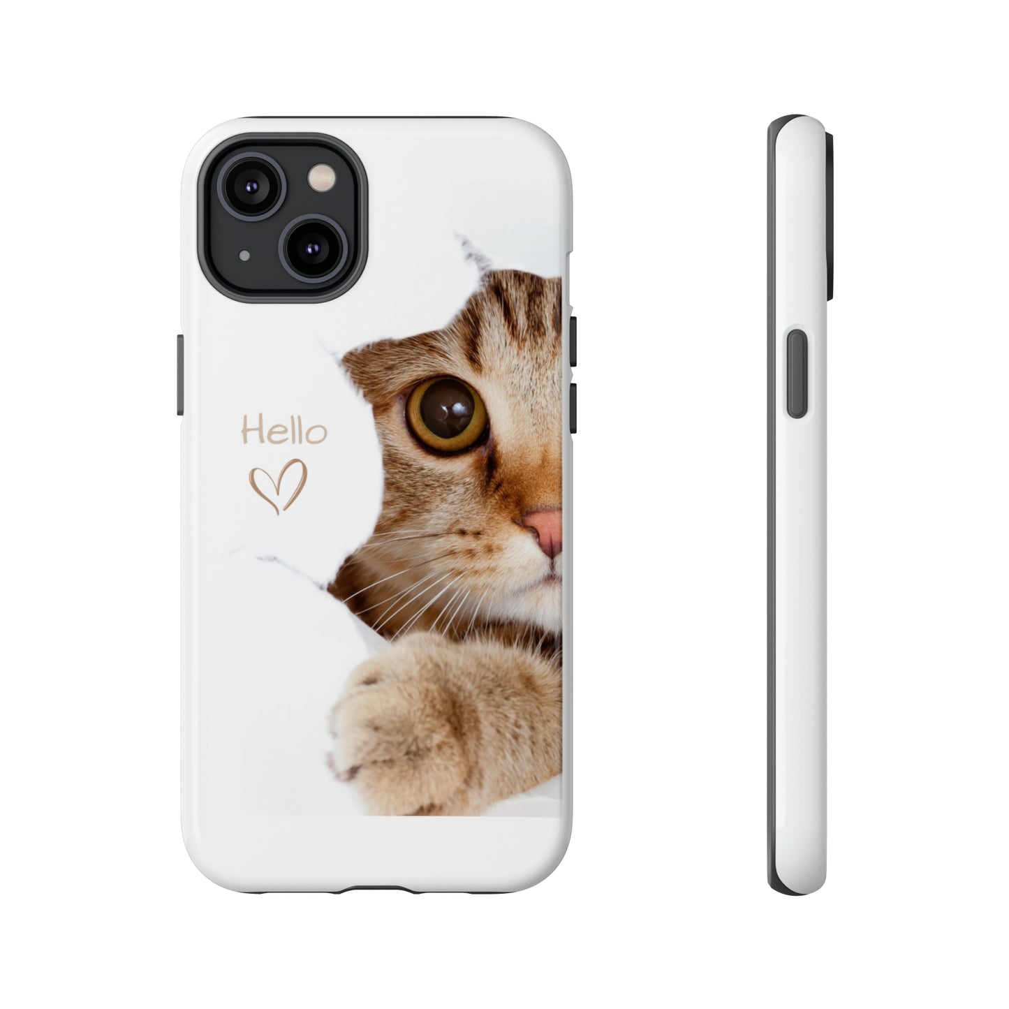 Hey Kitty with white background: 46-Tough Case iPhone series 15 14 13 12 11 X XR XS 8: Google series 7 6 5: Samsung series S23 S22 S21 S20 S10