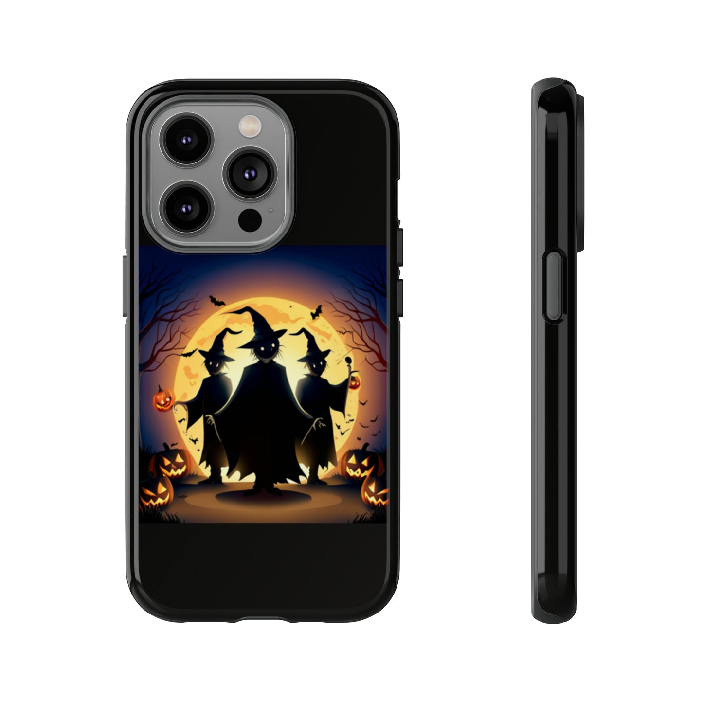 Trick or Treat with black background: 46-Tough Case iPhone series 15 14 13 12 11 X XR XS 8: Google series 7 6 5: Samsung series S23 S22 S21 S20 S10