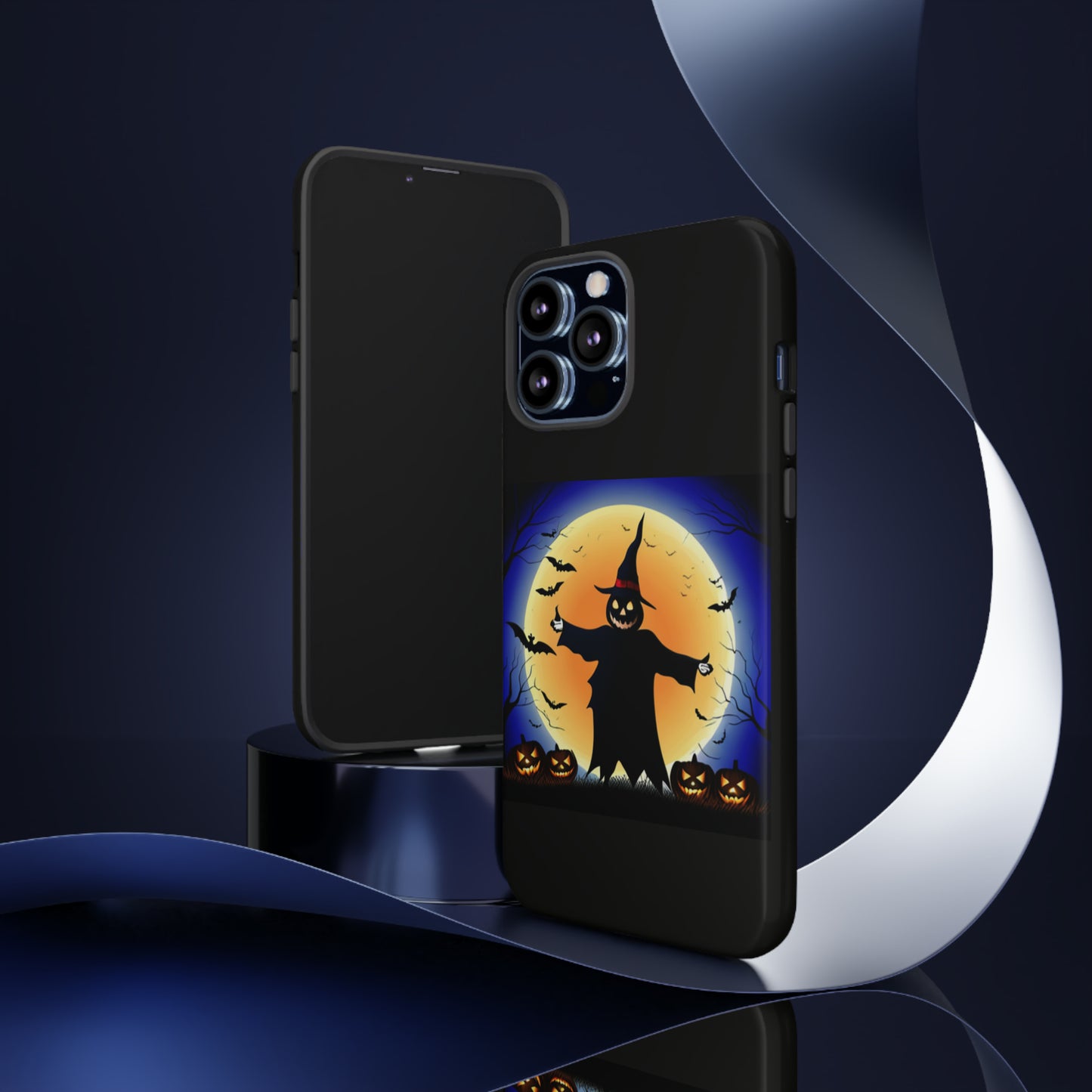 Scary Halloween with Black background: 46-Tough Case iPhone series 15 14 13 12 11 X XR XS 8: Google series 7 6 5: Samsung series S23 S22 S21 S20 S10Tough Cases