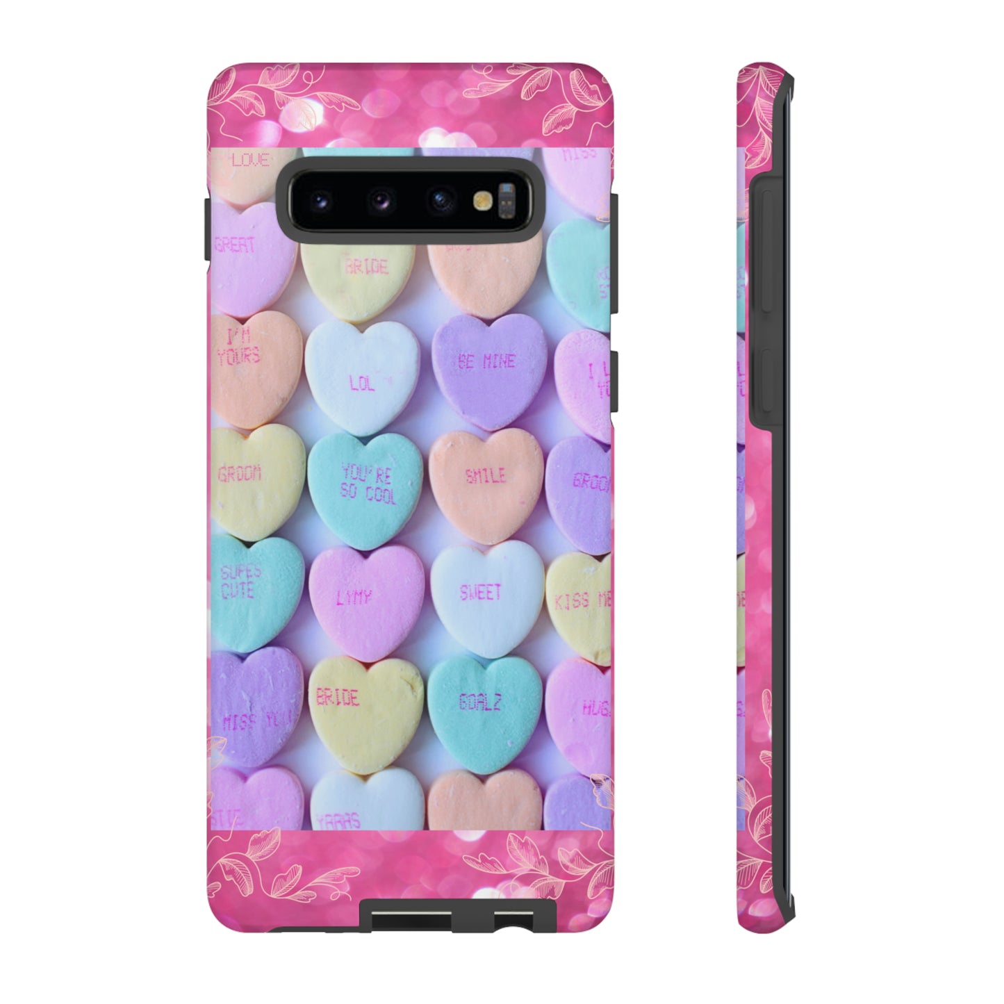 Candy Hearts: 46-Tough Case iPhone series 15 14 13 12 11 X XR XS 8: Google series 7 6 5: Samsung series S23 S22 S21 S20 S10