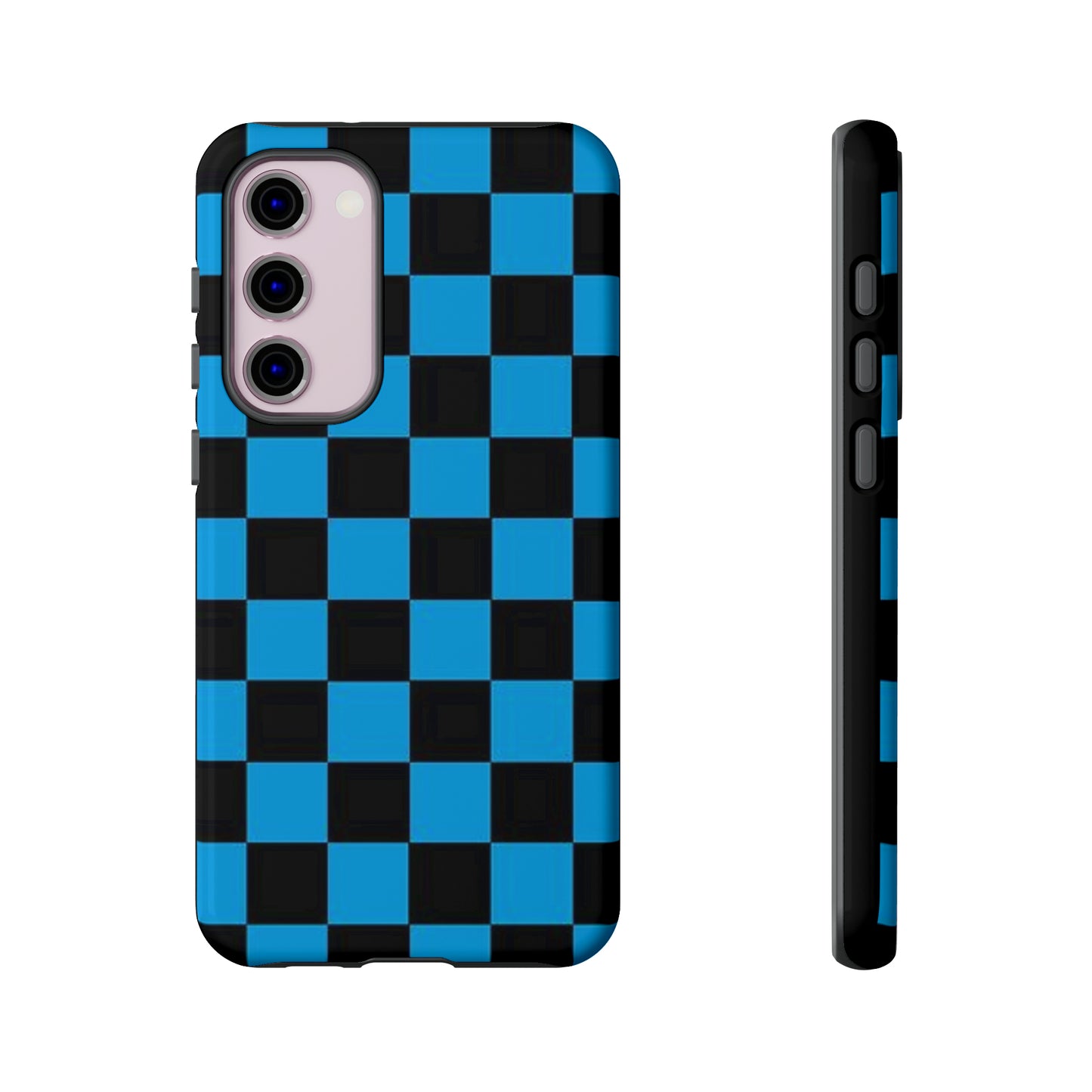 Blue and Black Checkers: 46-Tough Case iPhone series 15 14 13 12 11 X XR XS 8: Google series 7 6 5: Samsung series S23 S22 S21 S20 S10