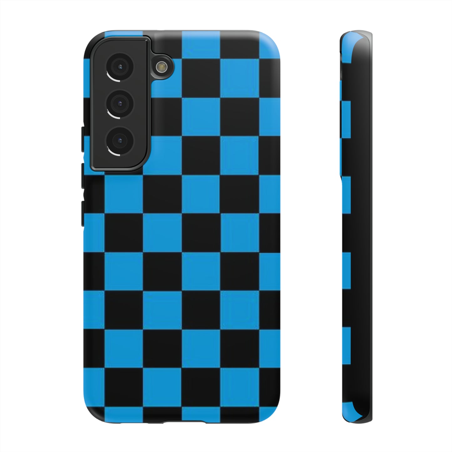 Blue and Black Checkers: 46-Tough Case iPhone series 15 14 13 12 11 X XR XS 8: Google series 7 6 5: Samsung series S23 S22 S21 S20 S10