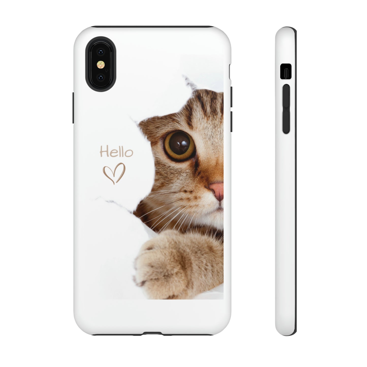 Hey Kitty with white background: 46-Tough Case iPhone series 15 14 13 12 11 X XR XS 8: Google series 7 6 5: Samsung series S23 S22 S21 S20 S10