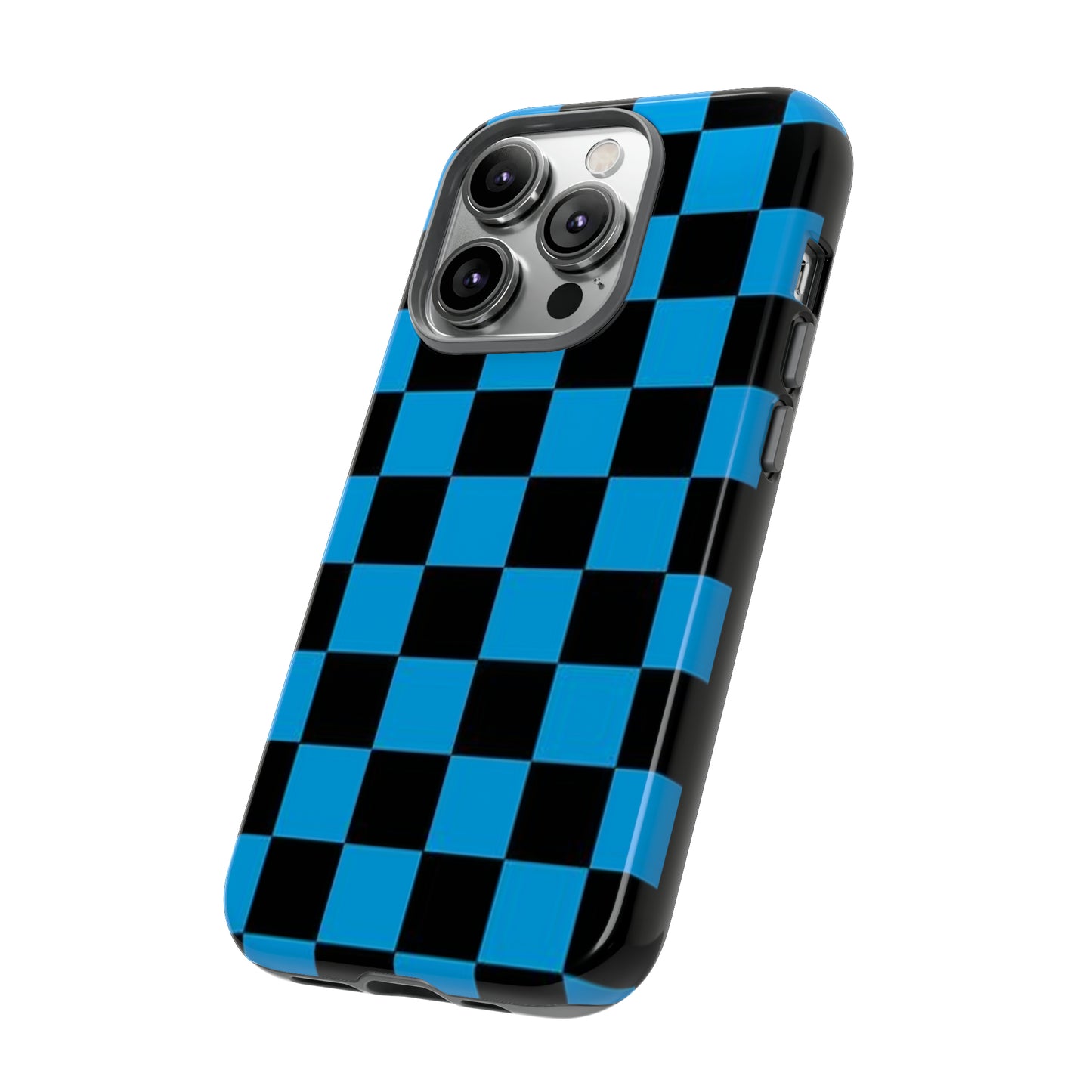 Blue and Black Checkers: 46-Tough Case iPhone series 15 14 13 12 11 X XR XS 8: Google series 7 6 5: Samsung series S23 S22 S21 S20 S10